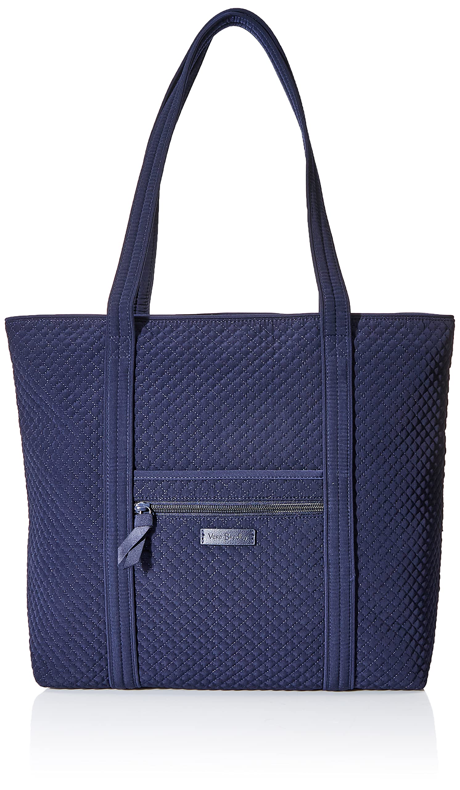 Vera Bradley Women's Microfiber Vera Tote Bag - Lightweight Travel & Work Purse for Everyday Use, Commuting & Shopping
