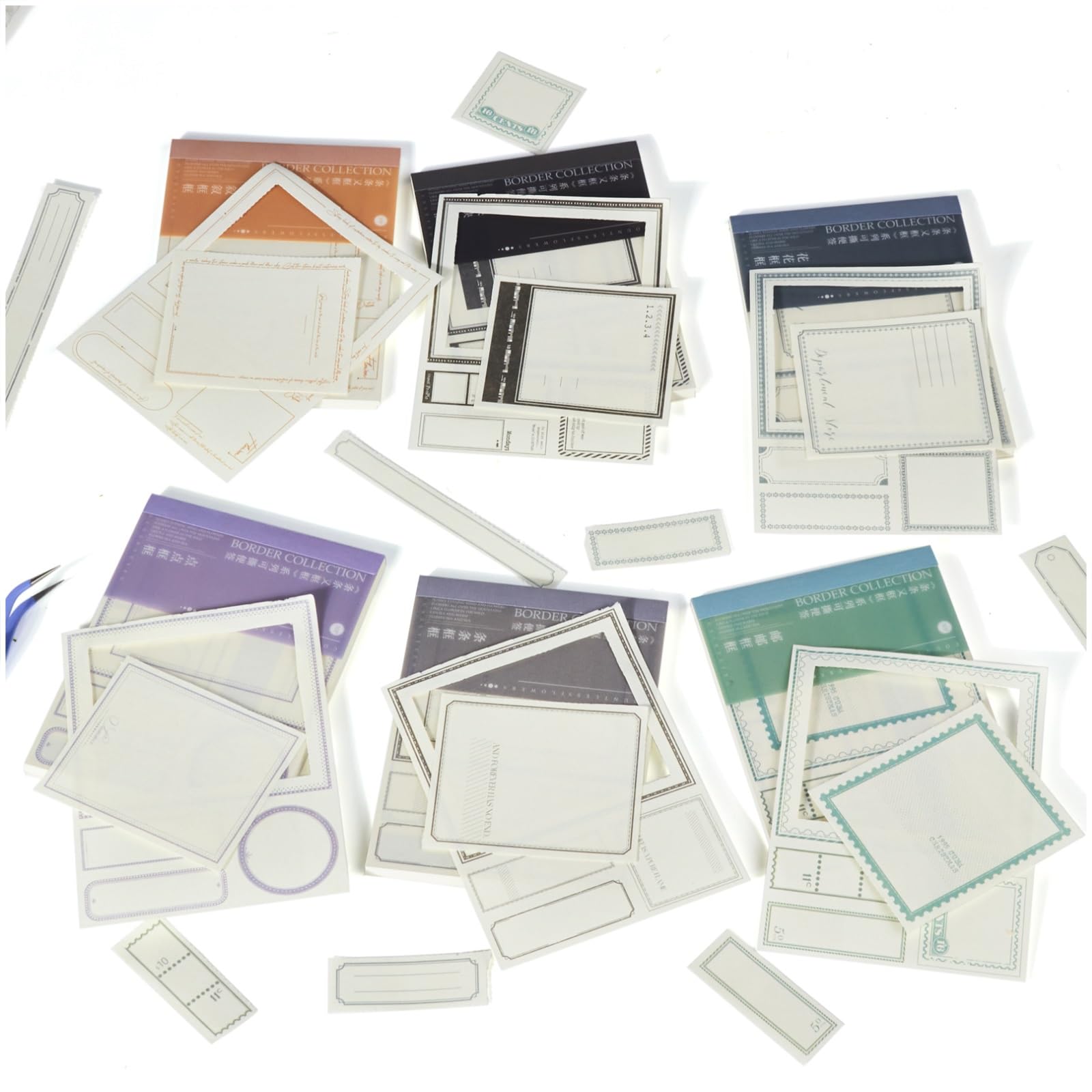 Vintage Scrapbook Paper Labels - 180 Sheets Decorative Die-Cut Craft Paper Frames for Junk Journal Supplies | Perfect for Journaling Collage, Scrapbooking, DIY Crafts & Arts Projects | Ideal for Memory Books, Gift Cards & Home Decor