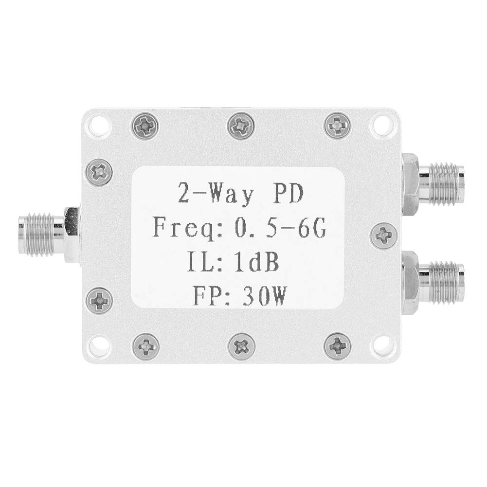 2-Way RF Power Splitter Divider Module 0.5-6GHz 30W Low Loss for Ham Radio, Antenna Systems & Signal Distribution