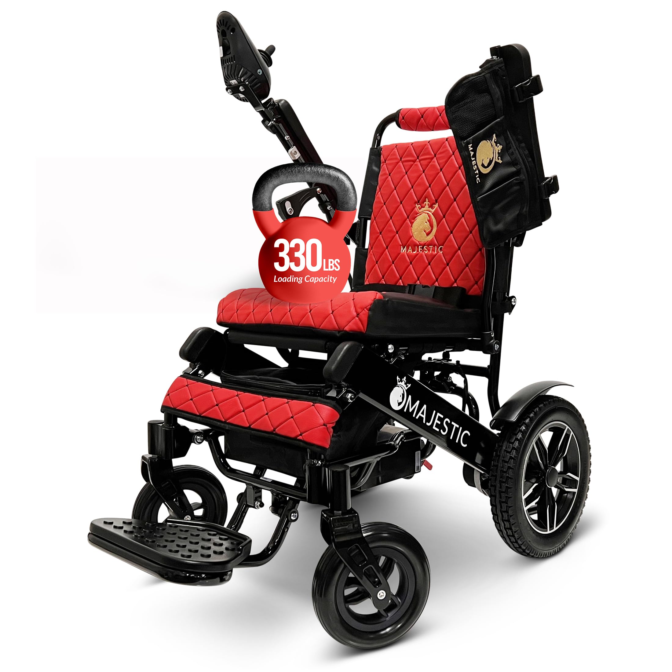 Majestic IQ-9000 Lightweight Foldable Electric Wheelchair for Adults & Seniors - 19 Mile Range, 17.5
