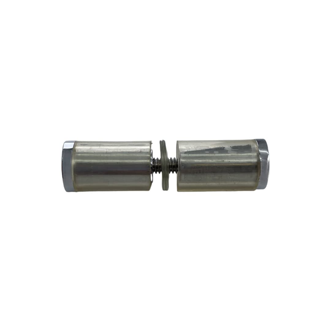 CRL Chrome Finish Cylinder Style Back-to-Back Shower Door Knob with Plastic Sleeve - Durable Bathroom Hardware for Modern Showers & Glass Doors