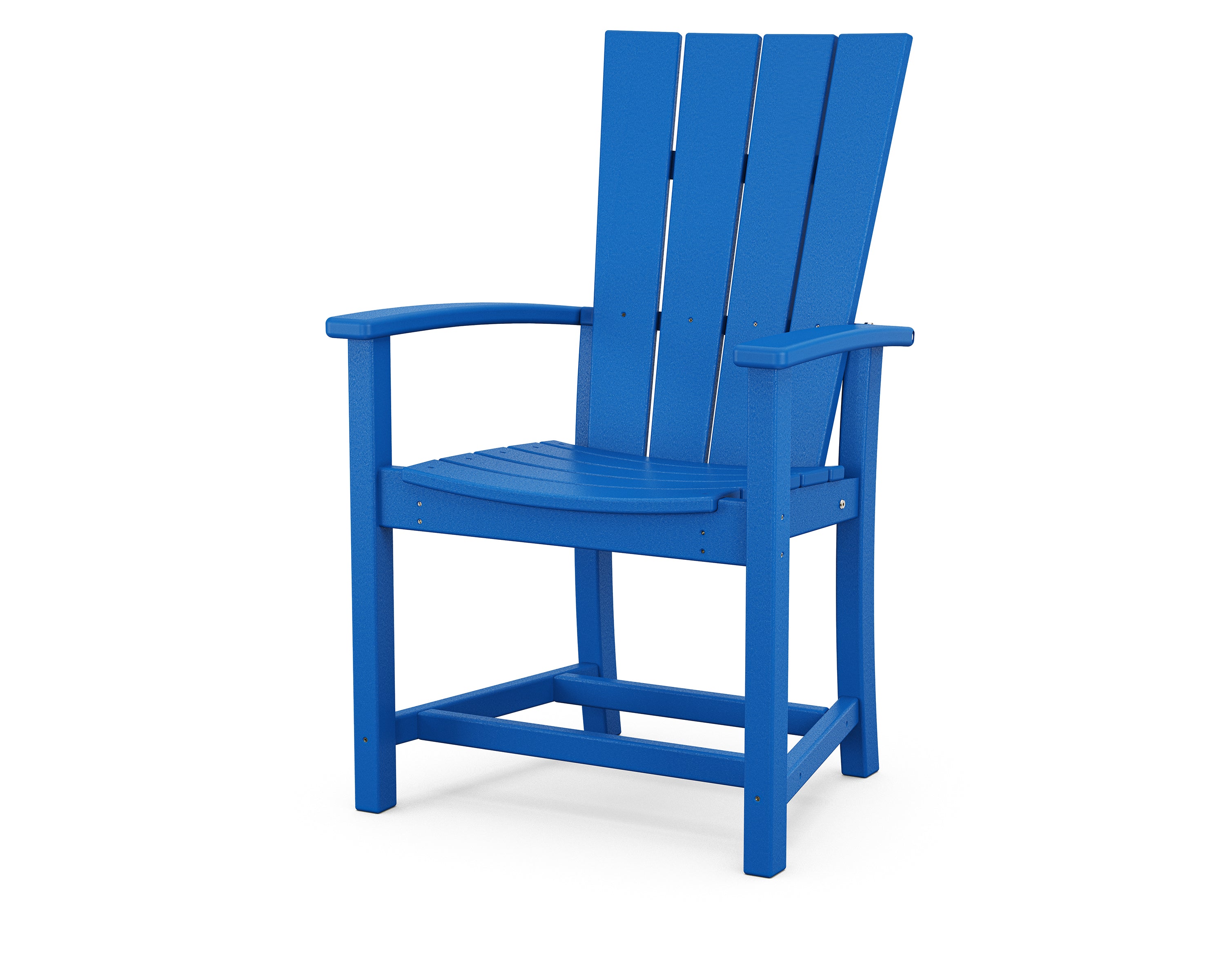 POLYWOOD Quattro Adirondack Dining Chair - Outdoor Patio Furniture, All-Weather Resin, Comfortable Seating for Garden, Poolside & Backyard (Set of 2, White)