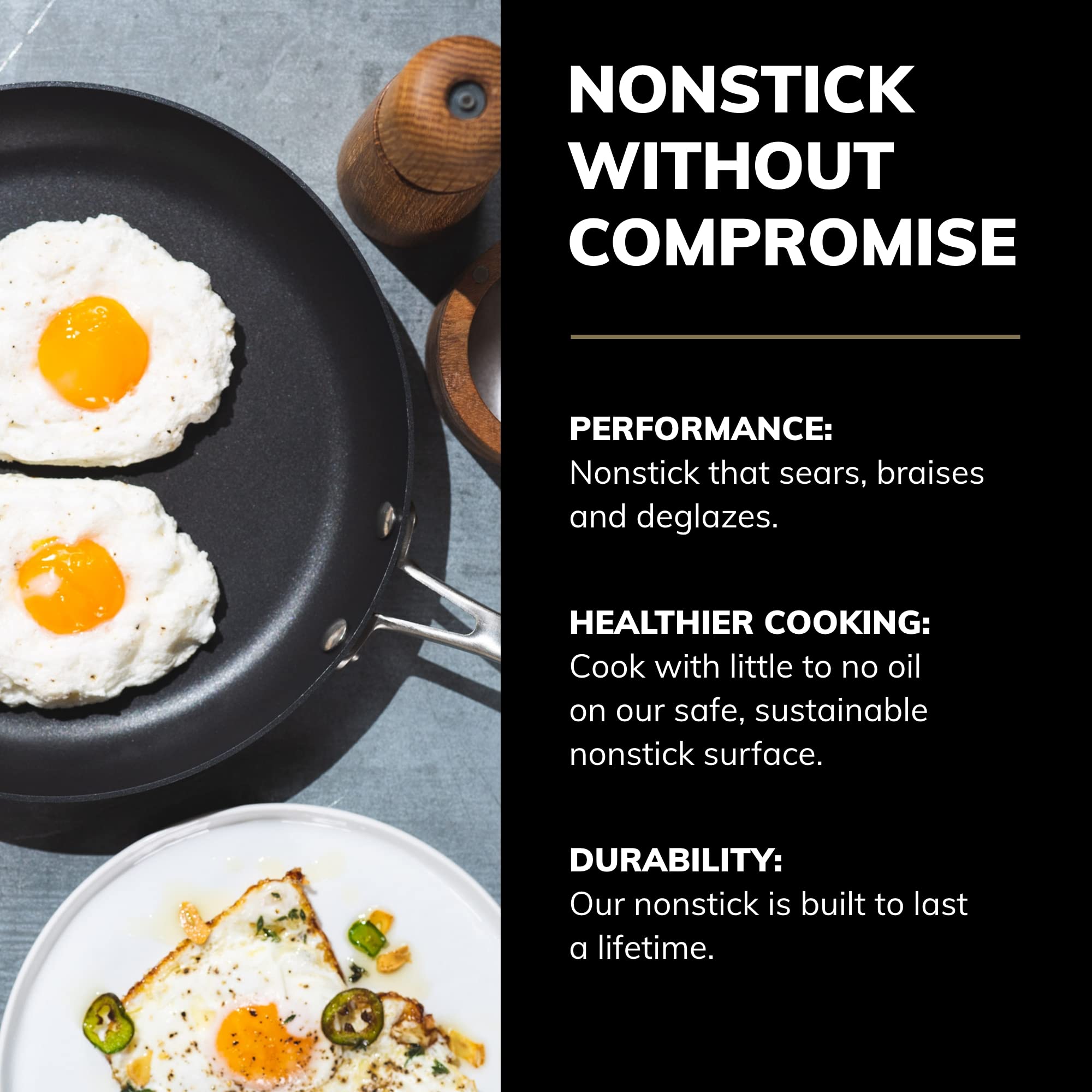 SCANPAN Pro IQ 8-Inch Nonstick Frying Pan - Premium Danish Cookware - Oven, Dishwasher & Metal Utensil Safe - Perfect for Sautéing, Frying & Baking - Handcrafted in Denmark for Home Chefs & Professional Kitchens