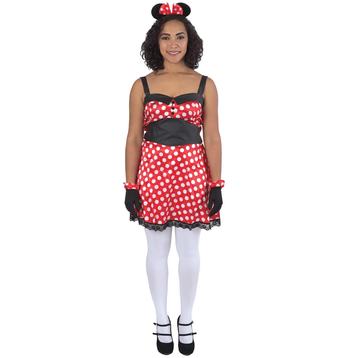 Polka Dot Mouse Halloween Costume for Women - Extra Large White - Perfect for Halloween Parties, Cosplay & Themed Events