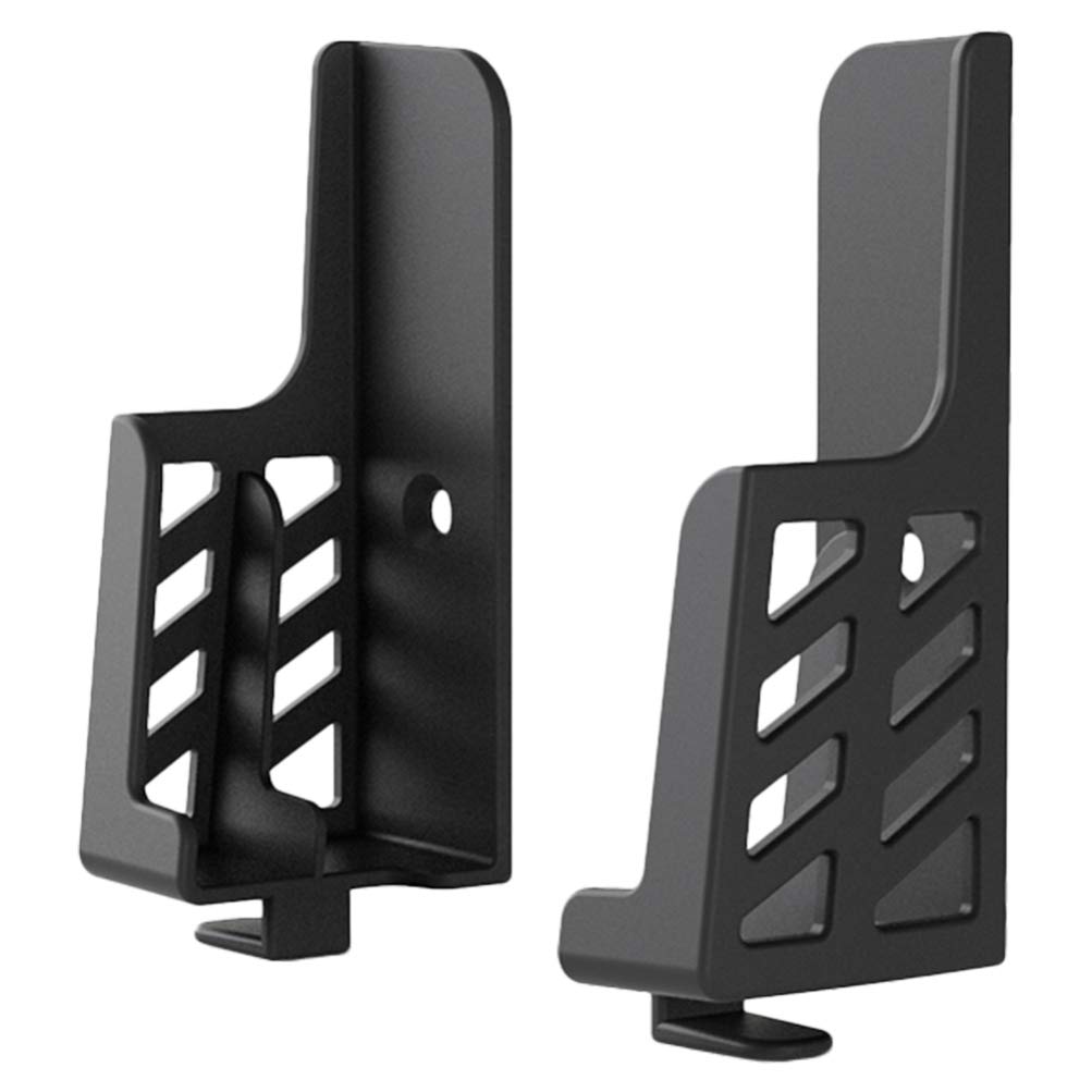 Wall Mount Phone Tablet Holder - Dual Slot Adjustable Stand for Smartphones & Tablets | Secure Hanging Storage Bracket | Perfect for Kitchen, Bedroom & Office (Black)
