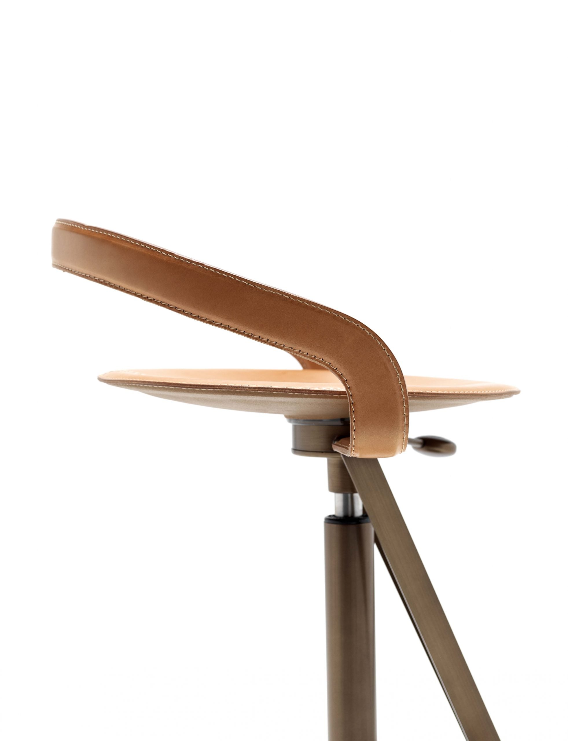 Fasem Cayman Bar BT Stool - Modern Adjustable Bar Stool with Backrest for Kitchen Island, Home Bar & Restaurant - Durable Metal Frame & Comfortable PU Seat