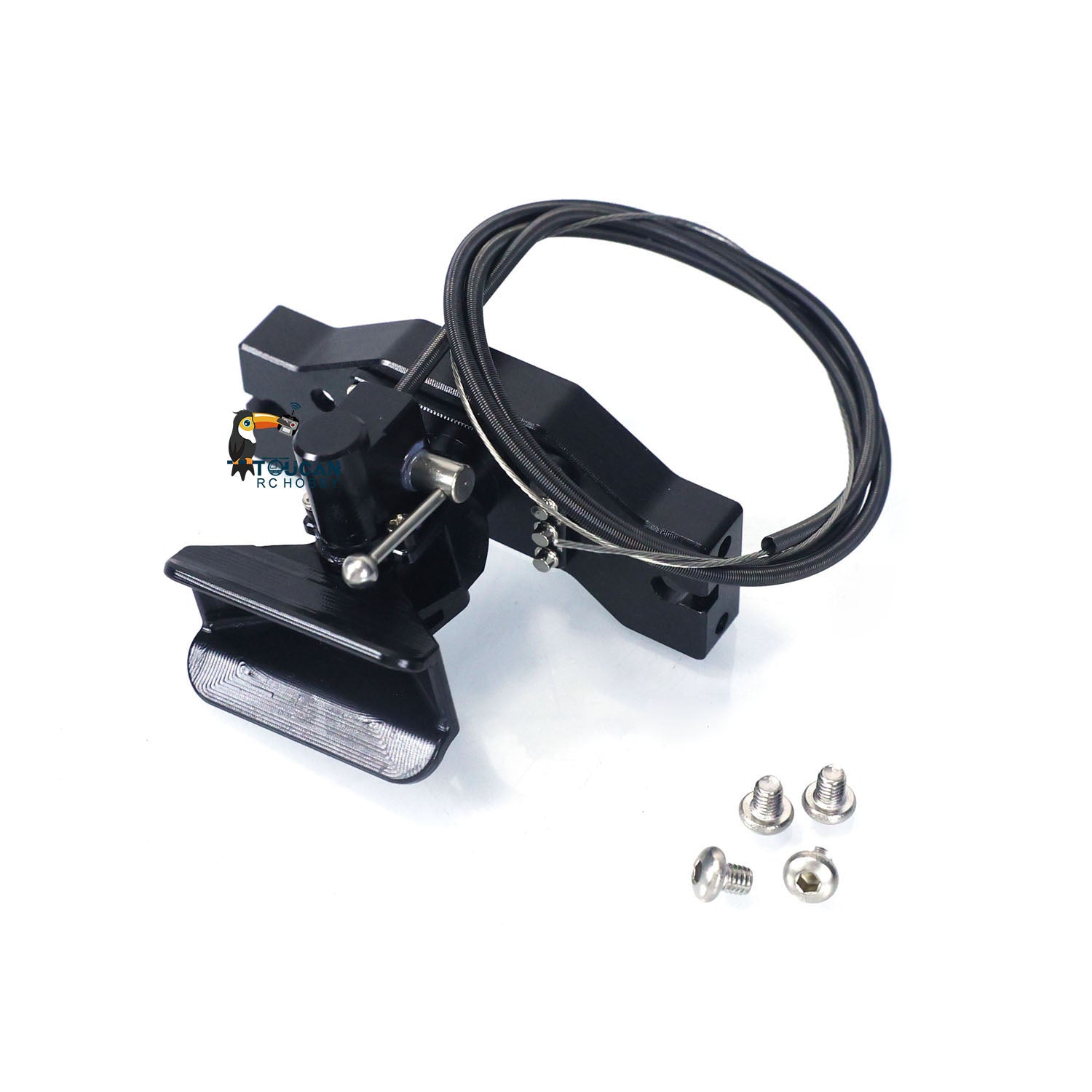 1/14 Scale RC Dumper Car Tractor Tow Hook Pintle Hitch Metal Sticker V8 for Radio Control Truck Trailer - DIY Vehicle Spare Parts for Off-Road RC Models & Construction Play Scenes