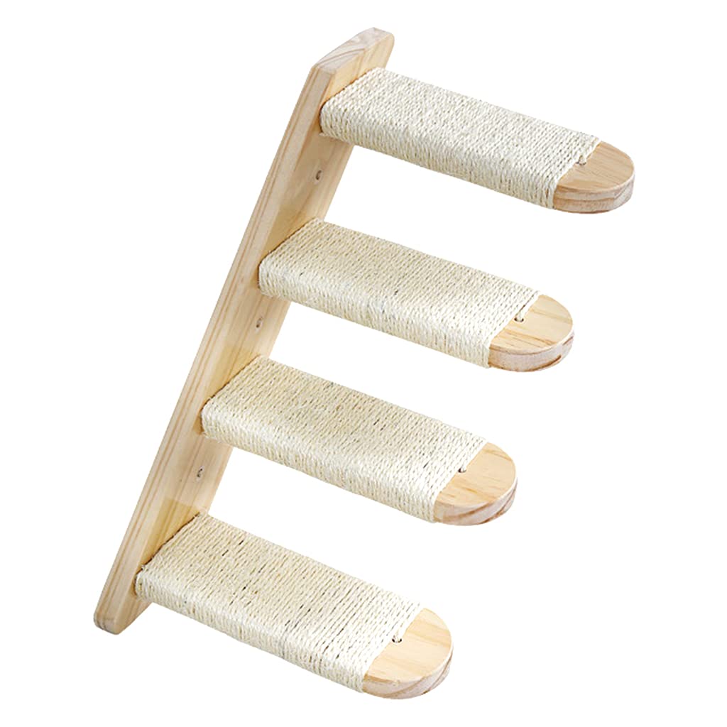 Wall-Mounted Cat Climbing Ladder with Nap Bed - Multi-Level Kitten Climbing Shelf & Stairway for Indoor Cats - Durable Pet Supplies for Small Spaces & Cat Play Areas