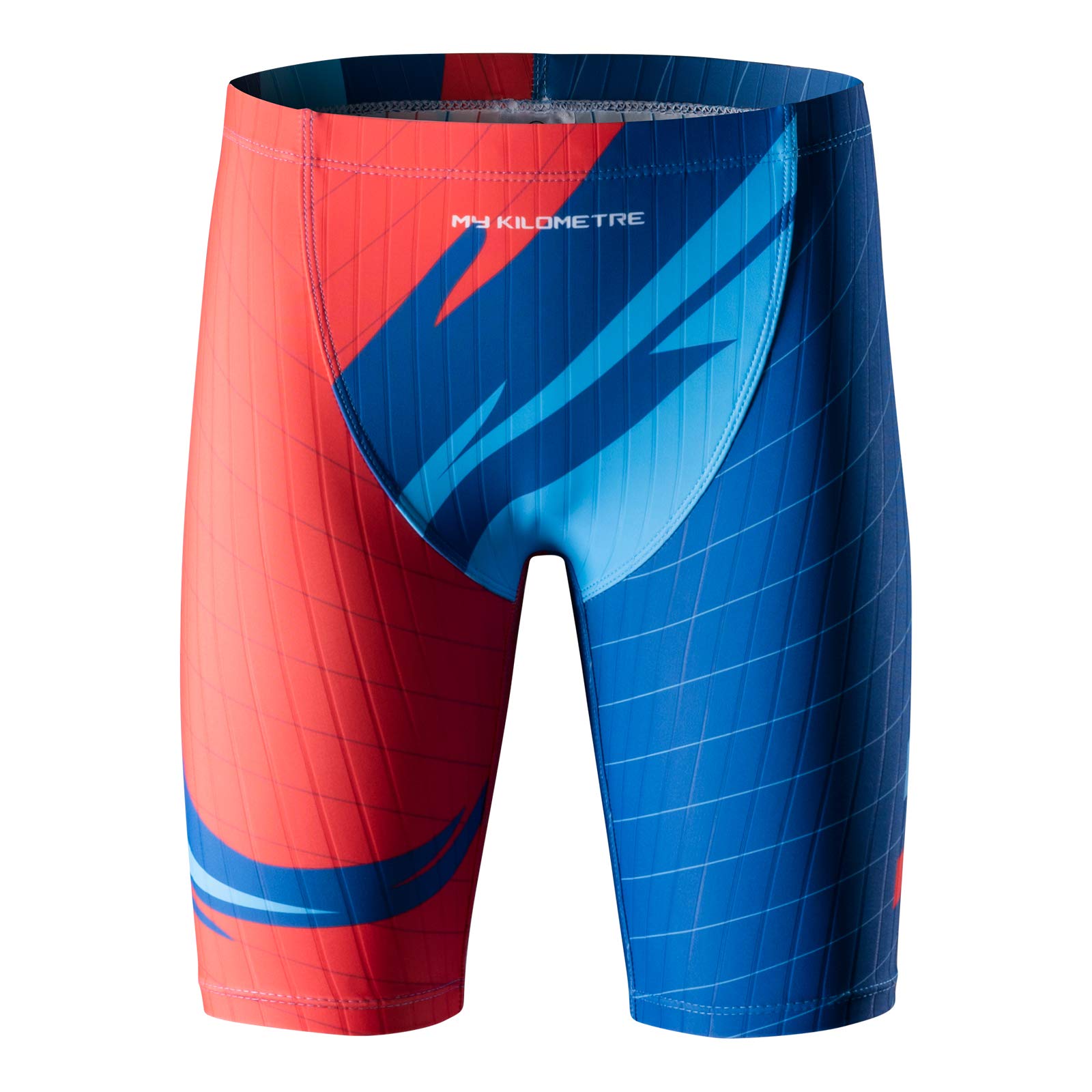 MY KILOMETRE Boys' Swim Shorts with Drawstring - Youth Training Swimwear for Endurance Swimming | Perfect for Swim Practice, Beach & Pool Activities
