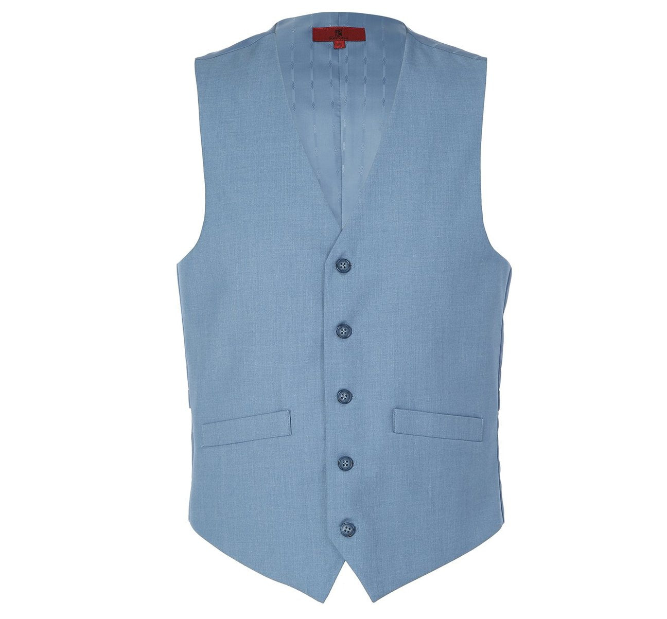 Alessandro Vitello by Renoir Blue Business Suit Vest - Regular Fit Waistcoat for Men | Perfect for Weddings, Office & Formal Events