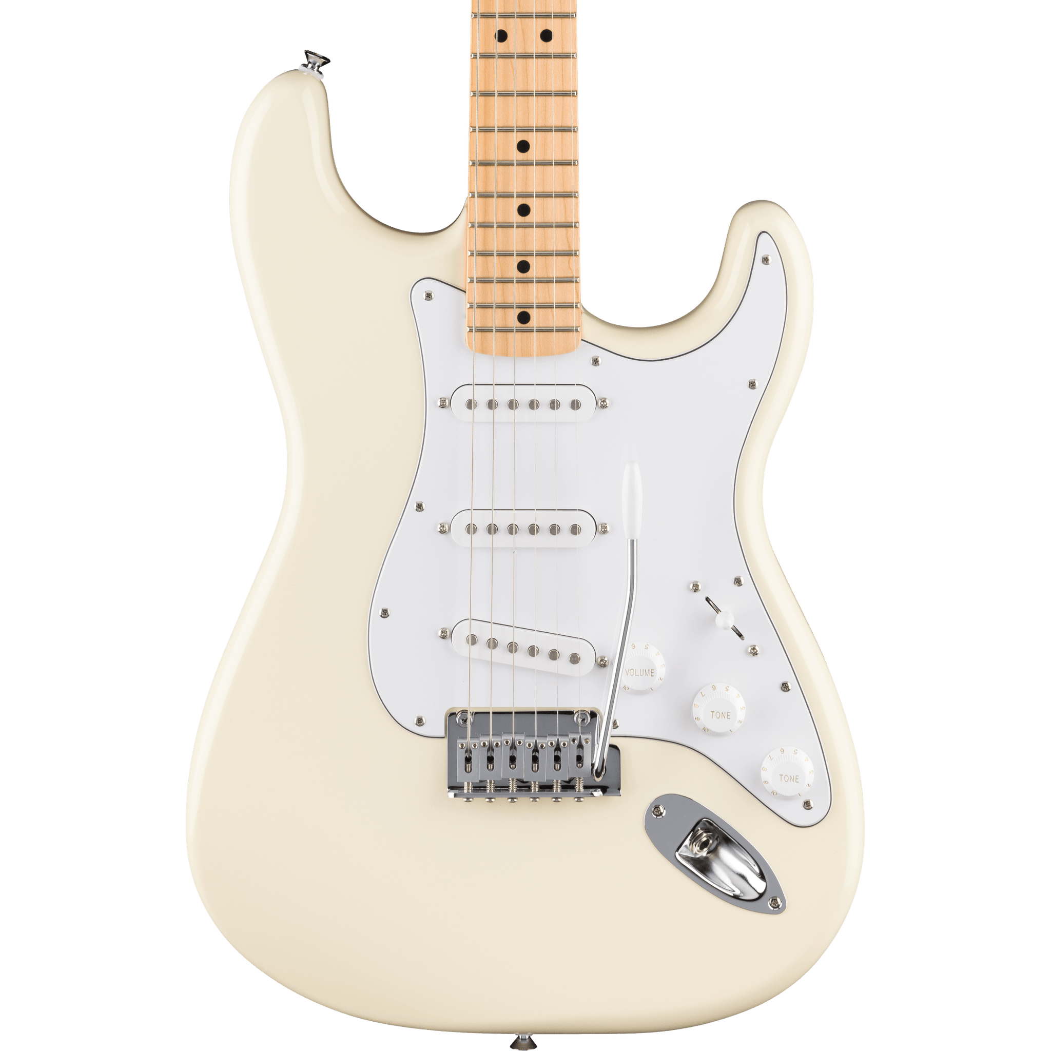 Fender Standard Stratocaster Electric Guitar - Olympic White Finish | Professional Quality for Live Performances & Studio Recording