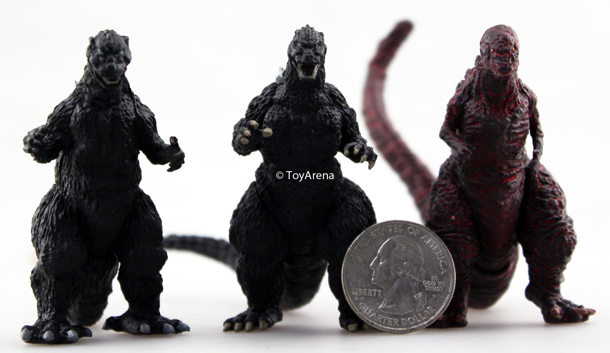Shin Godzilla Capsule Figure Set - 3 Pack (1989, 1954, 2016 Versions) Collectible Gashapon Toys for Anime Fans & Movie Lovers - Perfect for Display, Gifts, and Godzilla Collections
