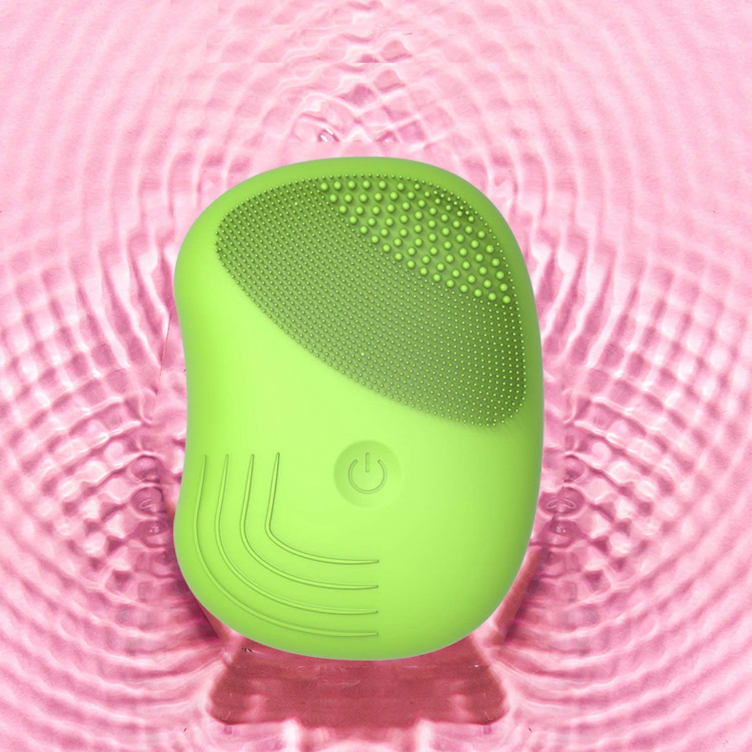GERALD Electric Silicone Cleanser - Ultrasonic Face Wash for Blackhead Removal & Deep Skin Cleansing - Rechargeable Facial Massager for Acne Prone Skin - Perfect for Daily Skincare Routine & Spa Treatments