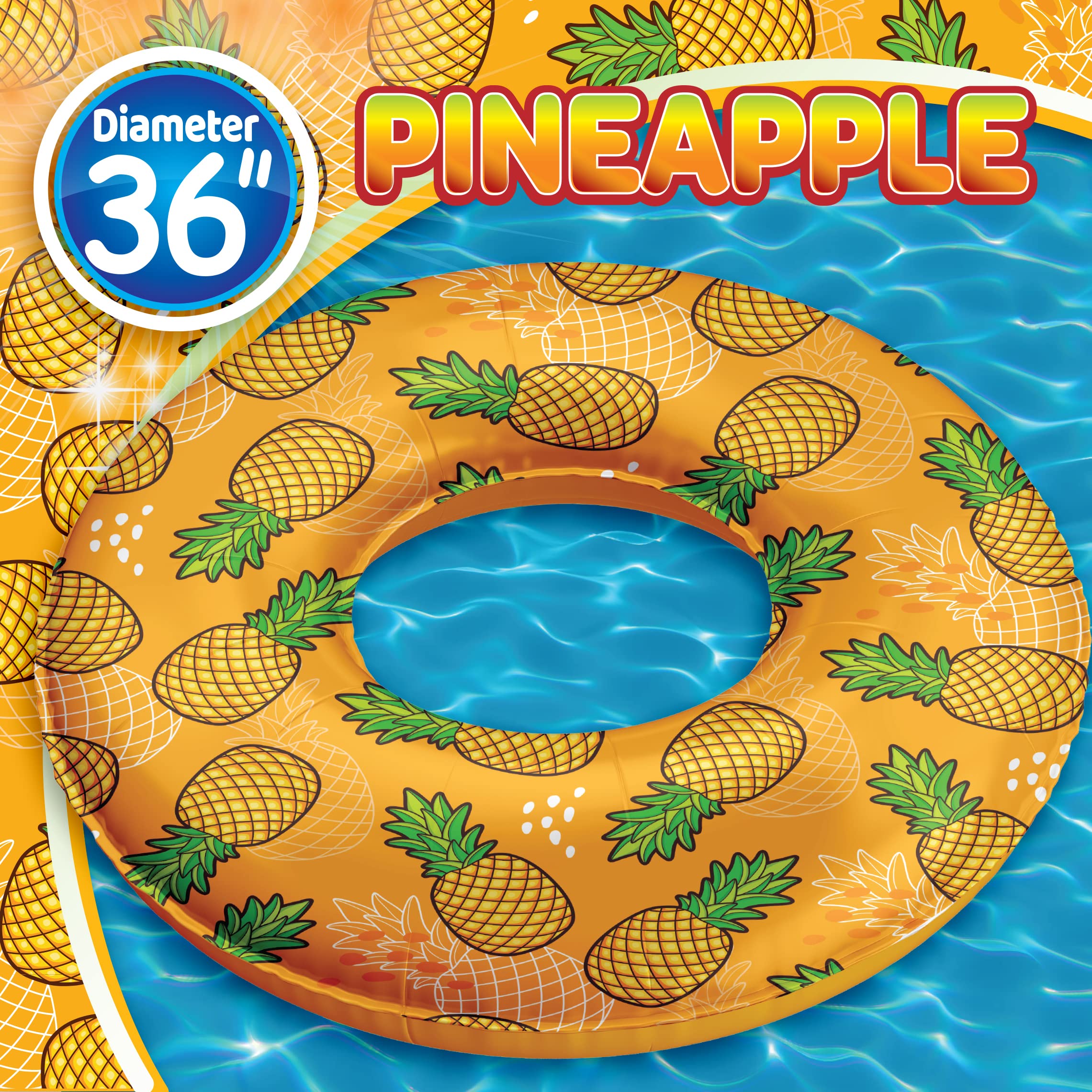 **Glitter Inflatable Swim Ring Ride-On Pool Float - Blow Up Summer Beach & Pool Toy for Kids & Adults - Fun Floating Lounge for Swimming, Beach Parties & Relaxation**