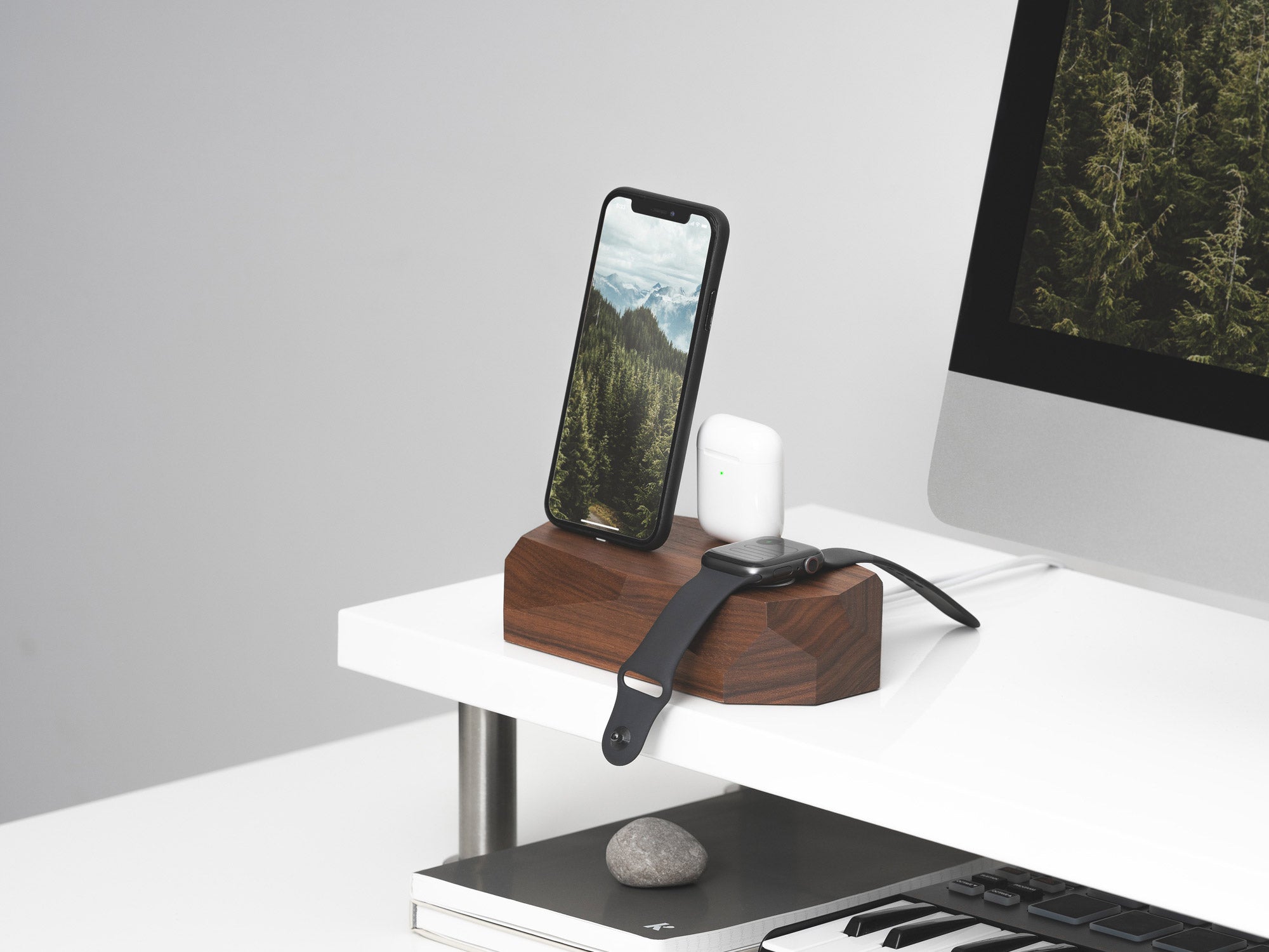 Triple Dock - 3-in-1 Charging Station for iPhone, Android & Apple Watch | Fast Wireless Charger for Home, Office & Travel