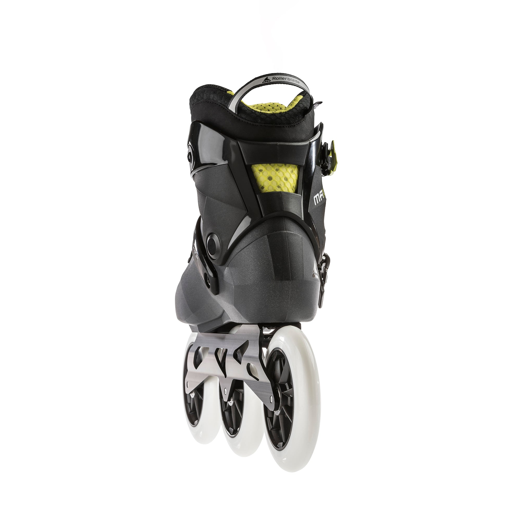 Rollerblade Maxxum Edge 125 3WD Inline Skates - Metallic Grey & Lime - High Performance 3-Wheel Skates for Adults - Perfect for Fitness, Speed Skating & Urban Commuting