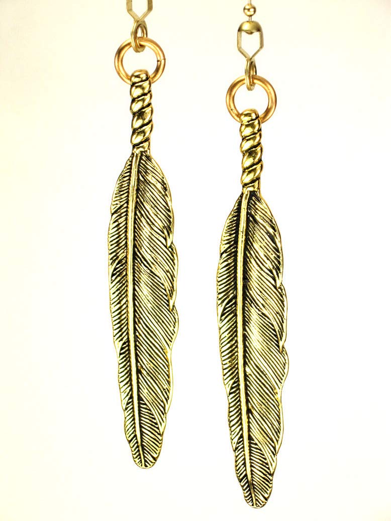 2-Piece Golden Feather Ceiling Fan Pull Chain Set - Elegant Home Decor for Living Room, Bedroom, and Patio