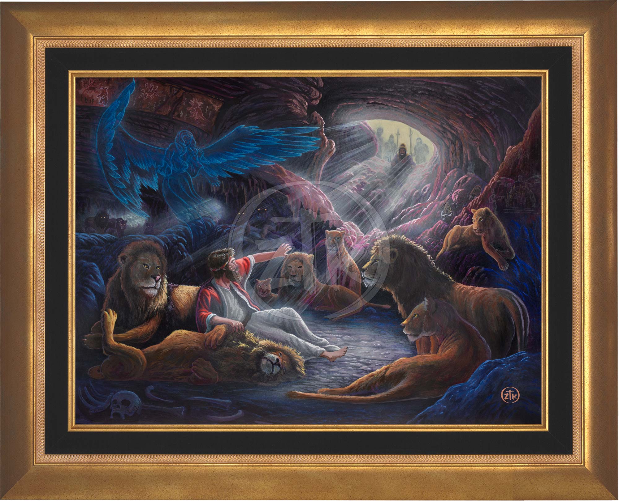 Daniel in the Lion's Den Limited Edition Canvas Wall Art - Biblical Story Painting for Home Decor, Church, Office & Gift