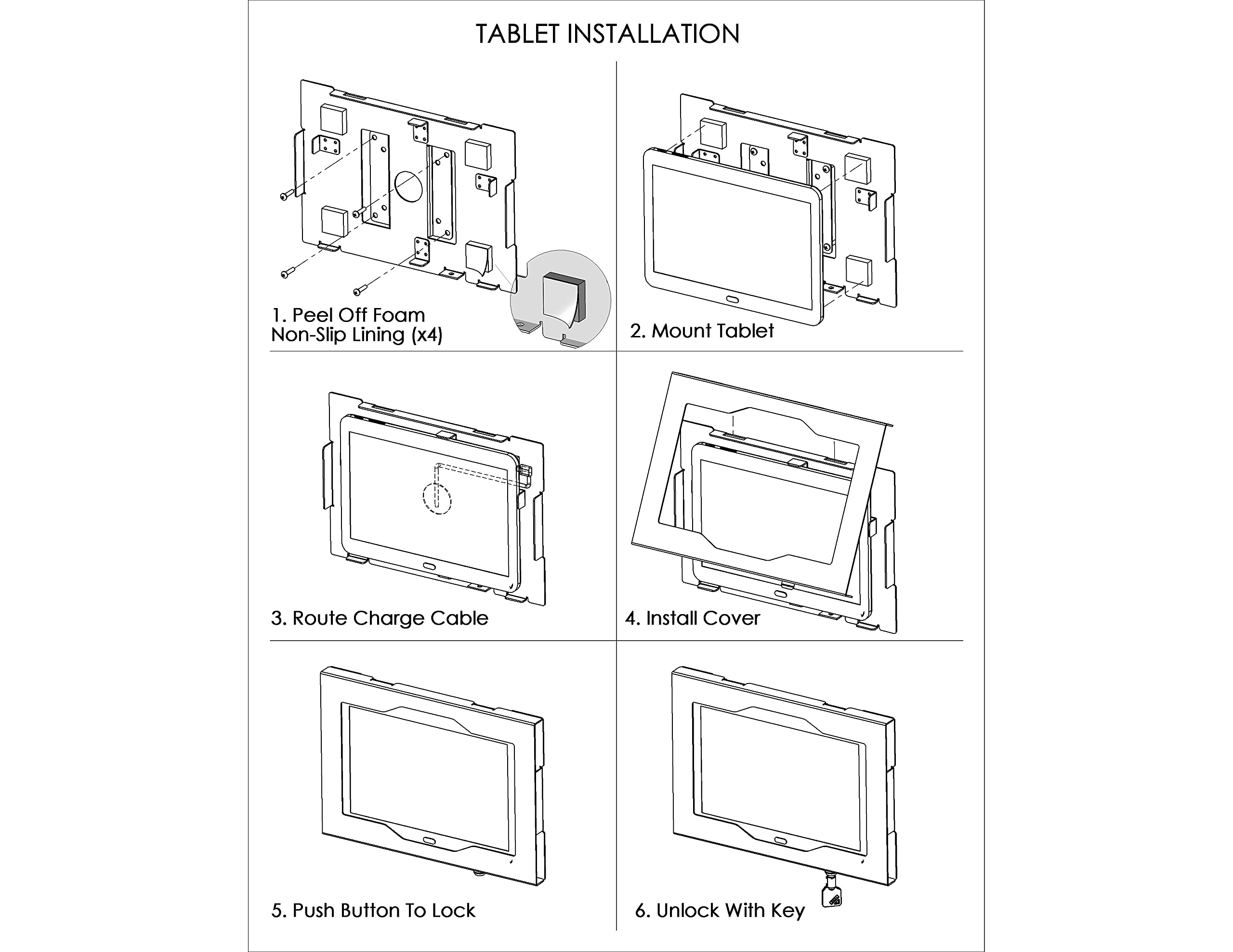 TABcare Anti-Theft Metal Locking Case for Samsung Galaxy TAB 8.7