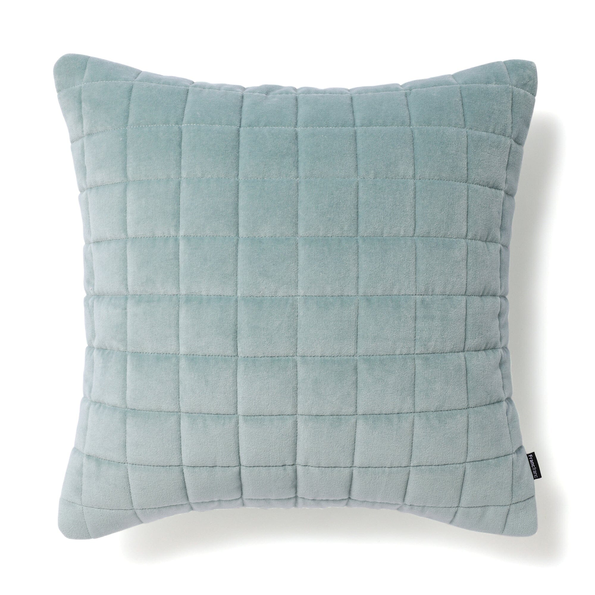 Blue Check Quilt Cushion Cover 45x45cm - Soft Cotton Decorative Pillow Case for Sofa, Bed, Living Room & Home Decor