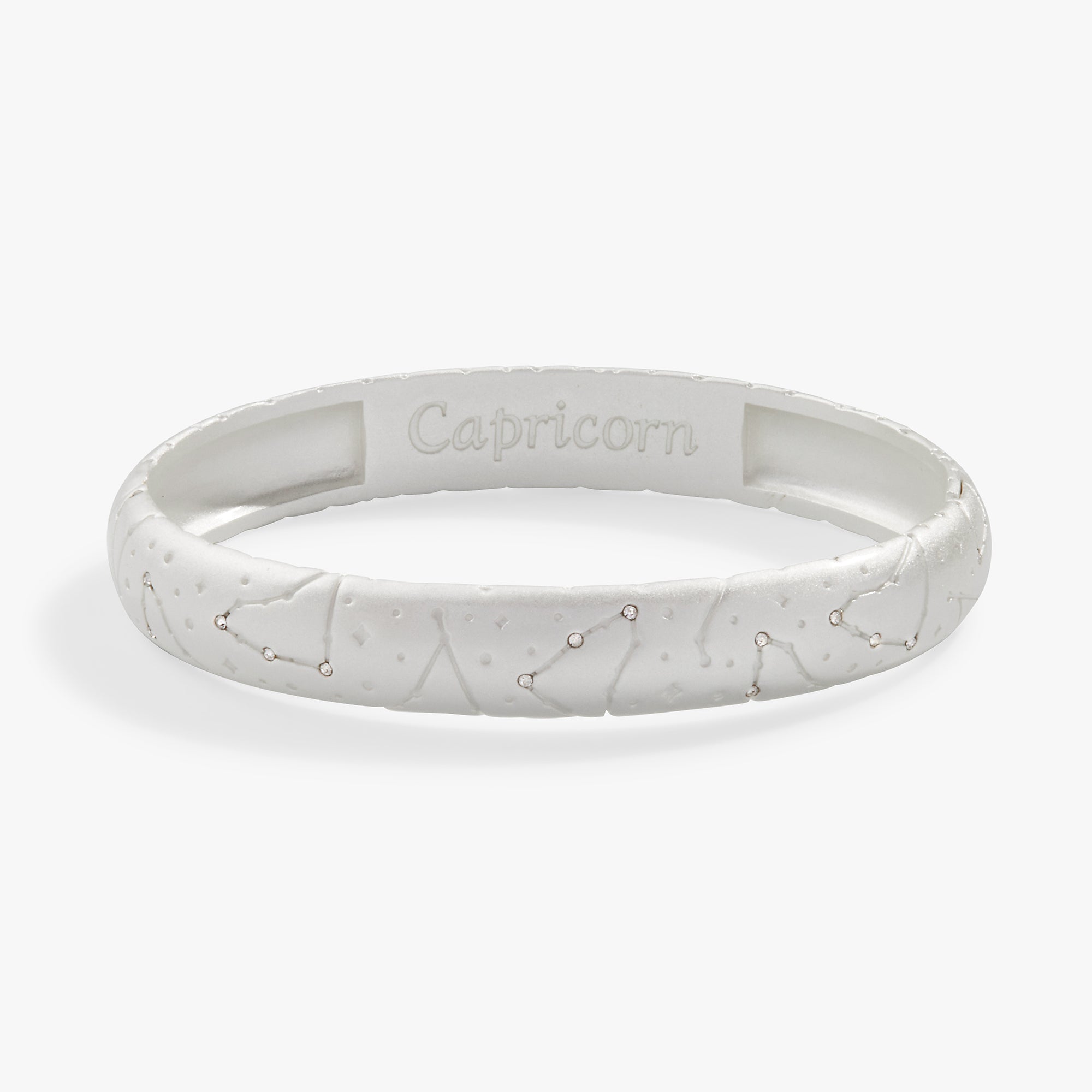 Stylish Capricorn Zodiac Sign Hinge Bangle Bracelet - Perfect for Birthdays, Gifts & Astrology Jewelry Lovers