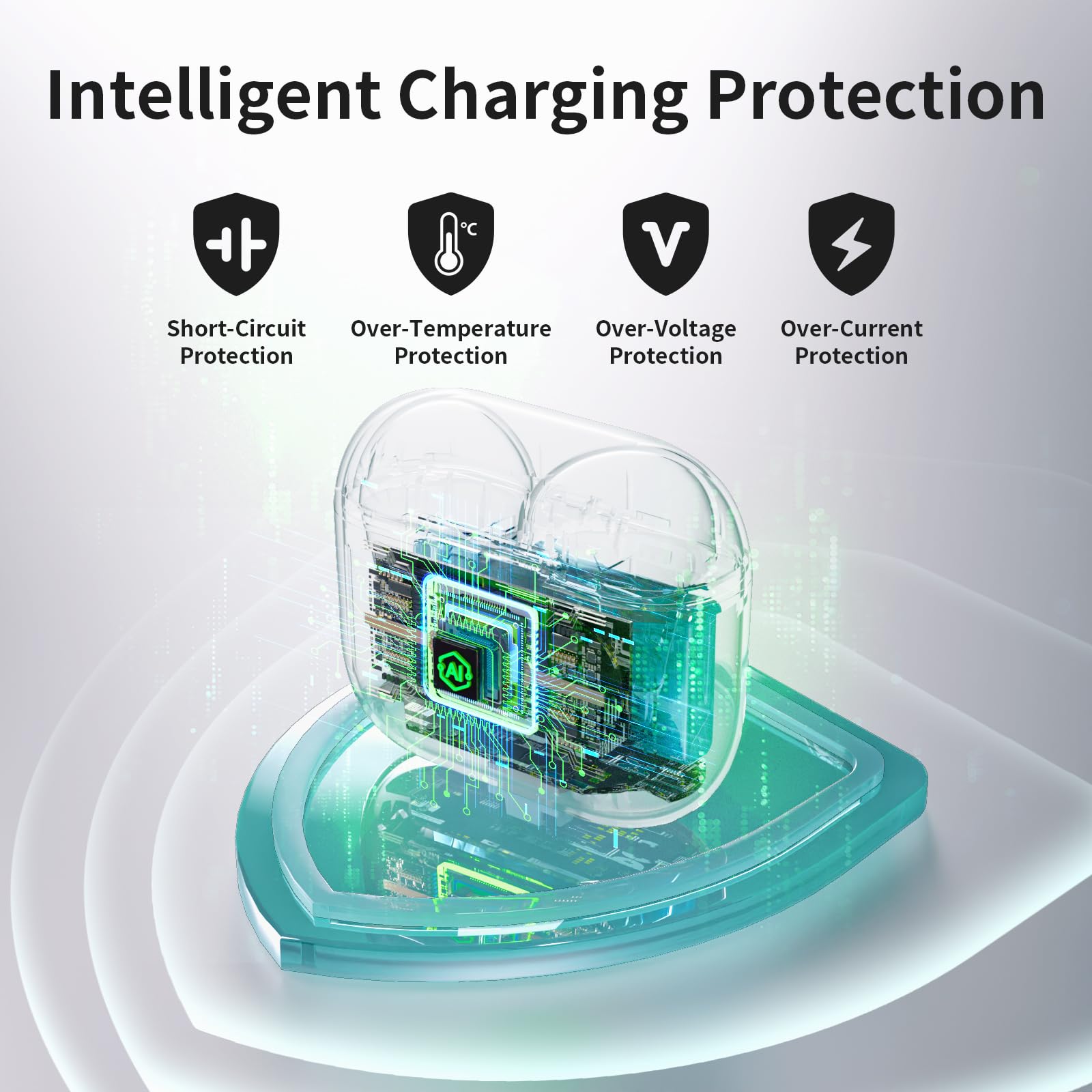 Wireless Charging Case Replacement for AirPods Pro 1 & 2 - 660mAh Bluetooth Pairing Case with LED Indicator | Perfect for Travel, Workouts & Daily Use