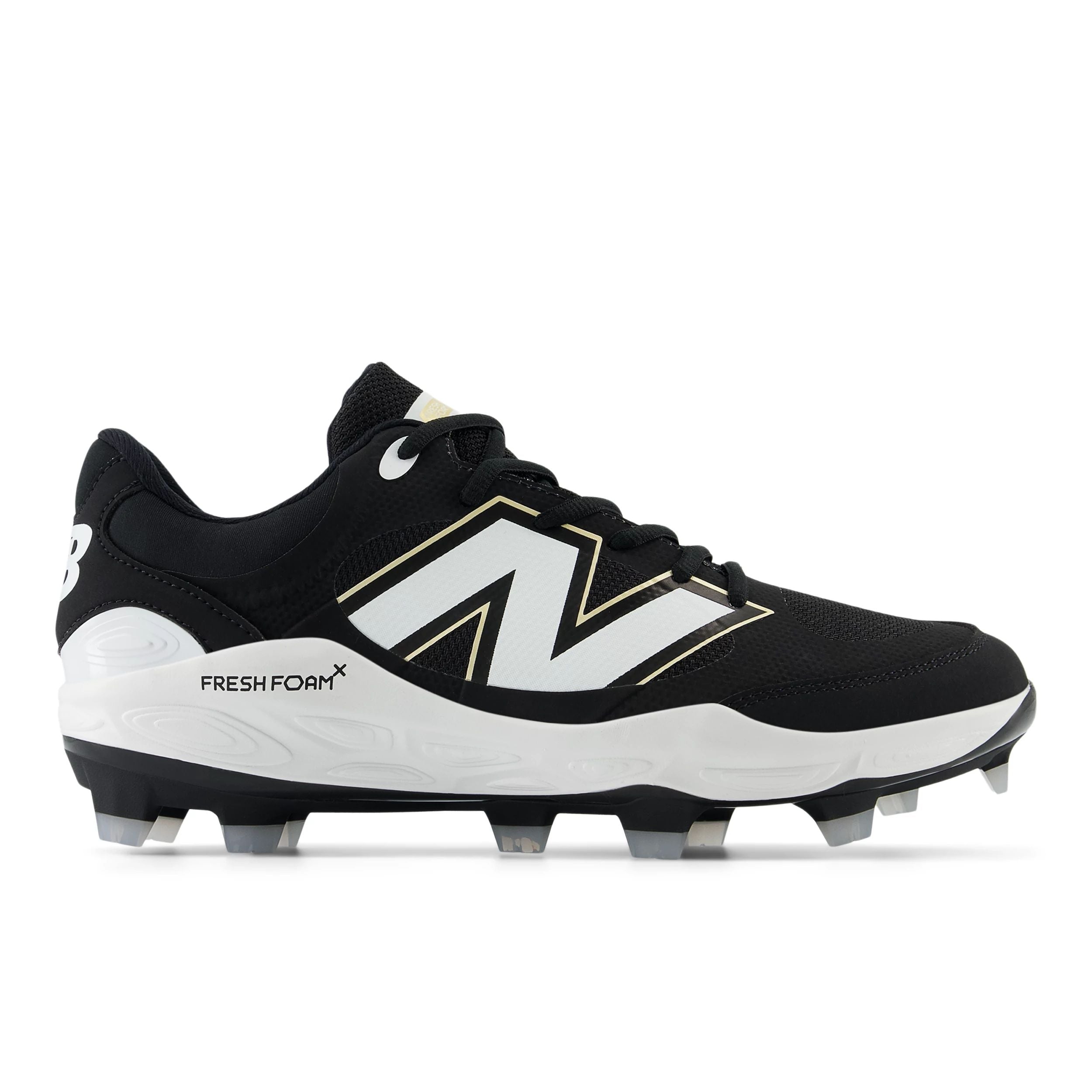New Balance Fresh Foam 3000v7 Men's Soccer Cleats - Black/White Low TPU for Turf & Artificial Grass - Lightweight Comfort for Training & Matches