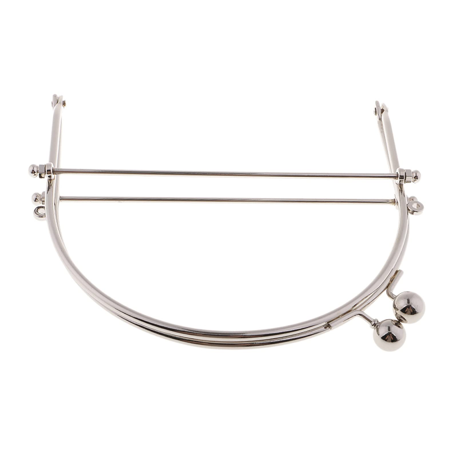 NDHDFLJ Metal Frame Kiss Clasp Arch Lock for Purse, Wallet & Handbag - 15cm Silver - Secure DIY Craft Accessory for Leather Goods, Fashion Bags & Travel Organizers