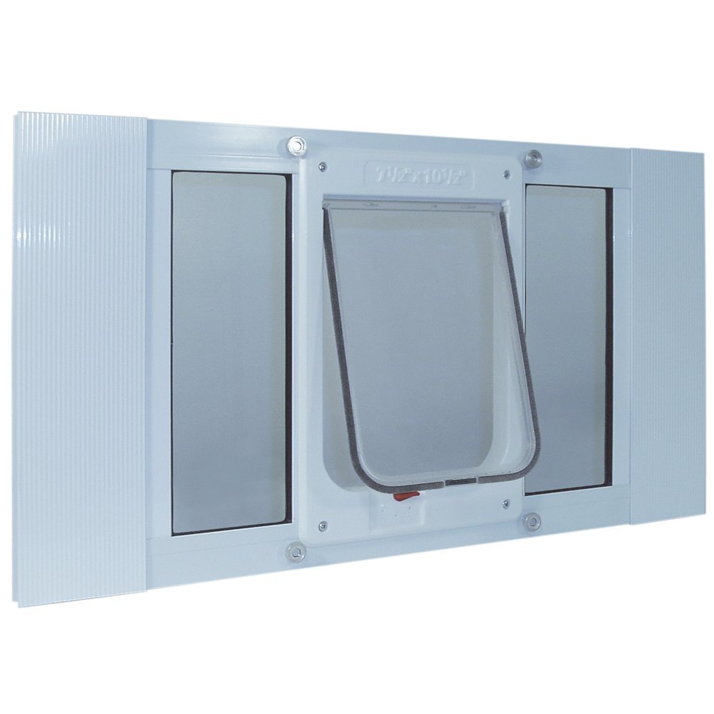 Ideal Pet Products Adjustable Aluminum Sash Window Pet Door - Perfect for Cats & Small Dogs - Indoor/Outdoor Access for Home & Apartment Living