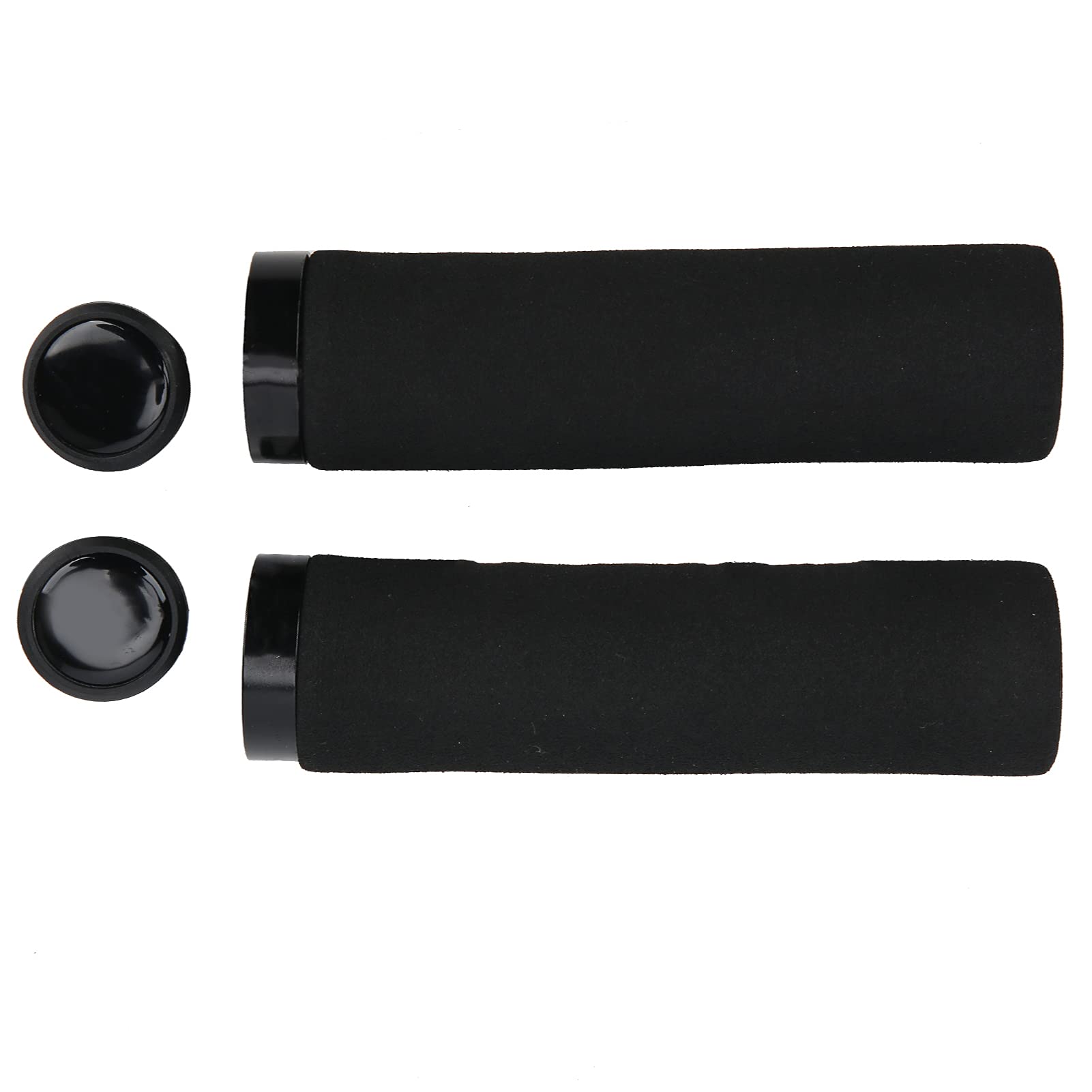 Non-Slip BORDSTRACT Bike Handlebar Grips - Ergonomic Sponge Replacement Grips for Scooters, Mountain Bikes & Road Bikes (Black) | Perfect for Commuting, Off-Road Adventures & Long-Distance Cycling