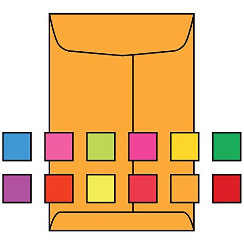 Premium Open End Catalog Envelopes 9x12 Inches - 28lb Bright Tangerine Color, Acid-Free Center Seam (500/Box) - Perfect for Mailing, Office Documents & Wedding Invitations