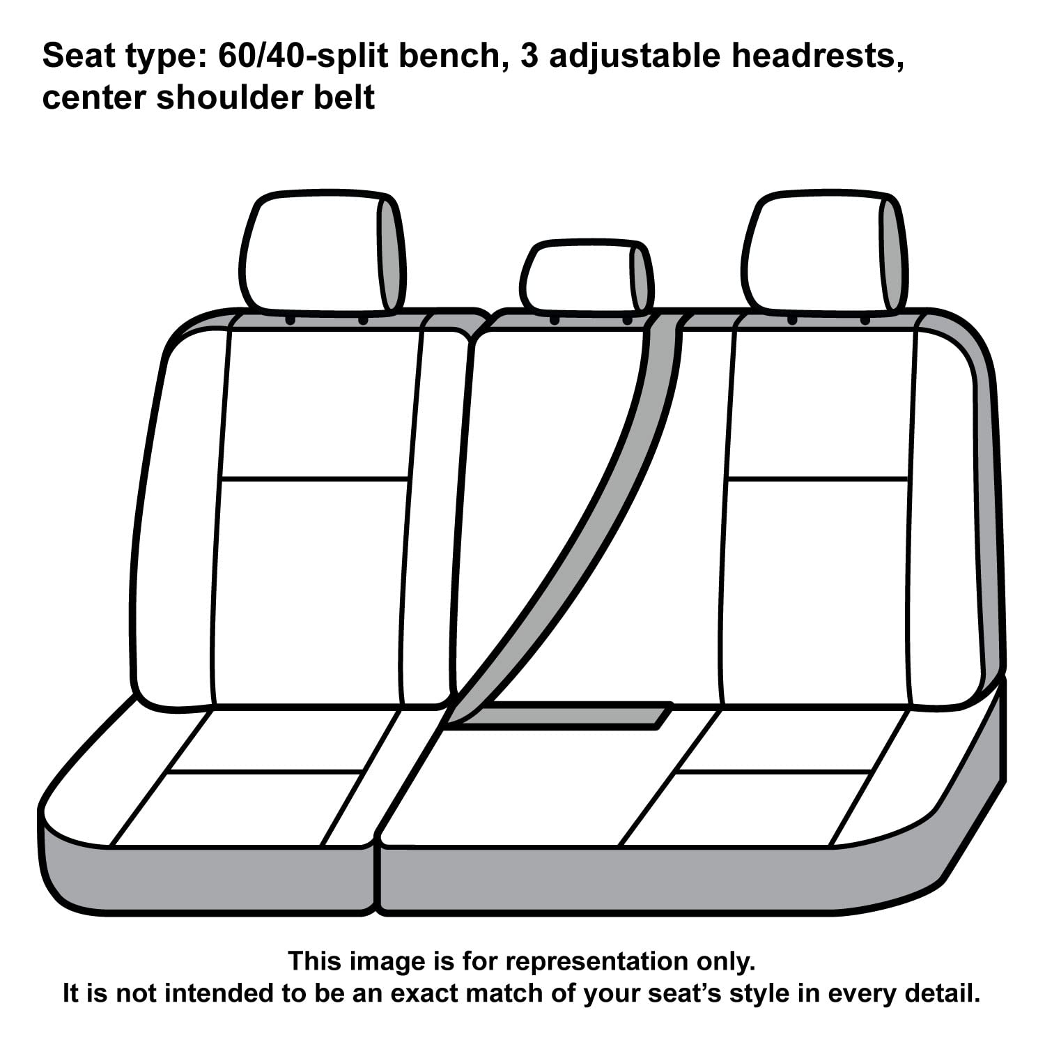 Covercraft Carhartt Super Dux Custom Seat Covers for 2019-2022 Ford F-250/F-350 Crew Cab - Black (SSC8497COBK) | 2nd Row 60/40 Bench Seat Protection | Durable Truck Seat Covers for Work & Off-Road Use