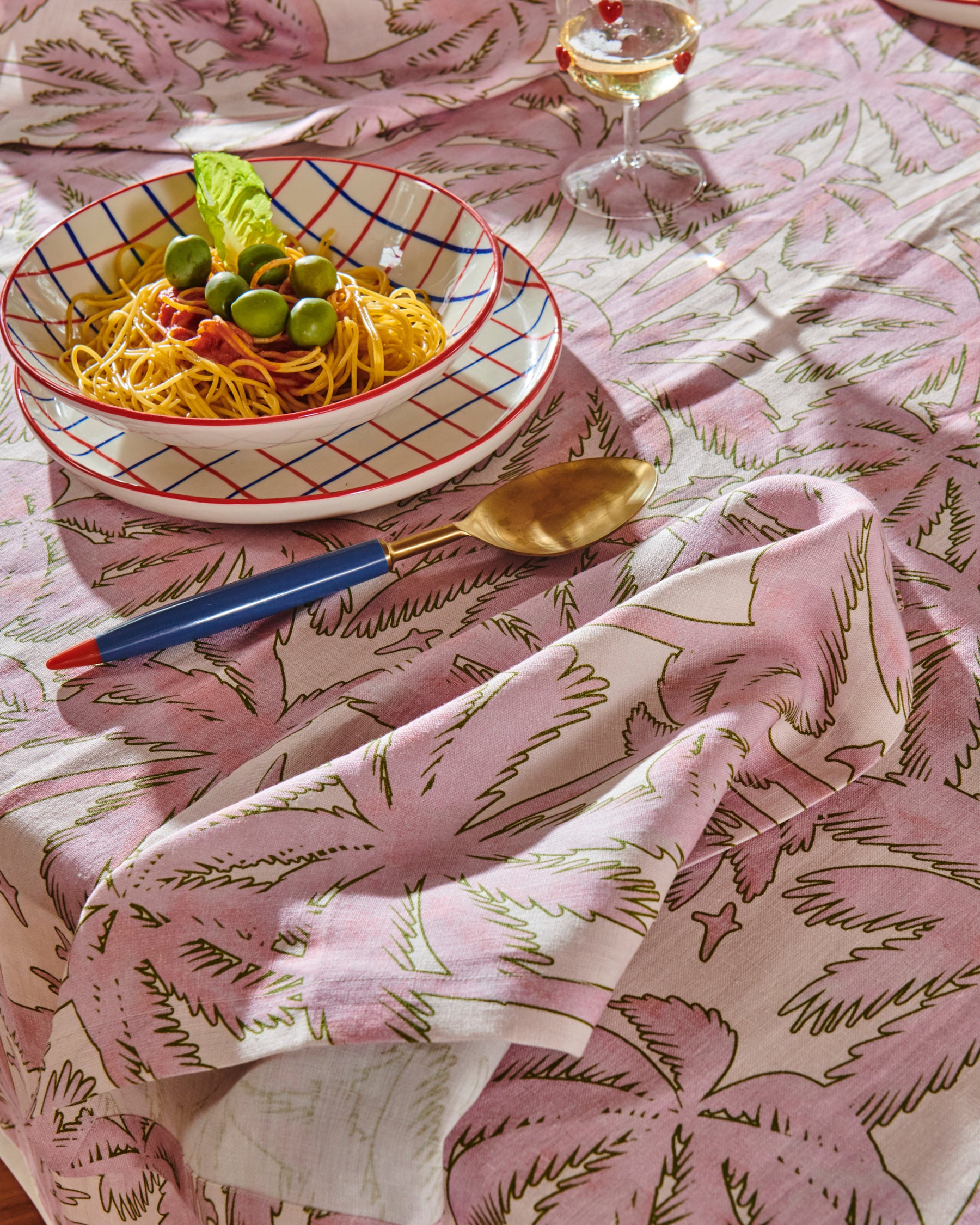 Premium Balmy Palmy Linen Napkin Set - 4-Piece Eco-Friendly Table Linens for Dinner Parties, Weddings & Home Decor