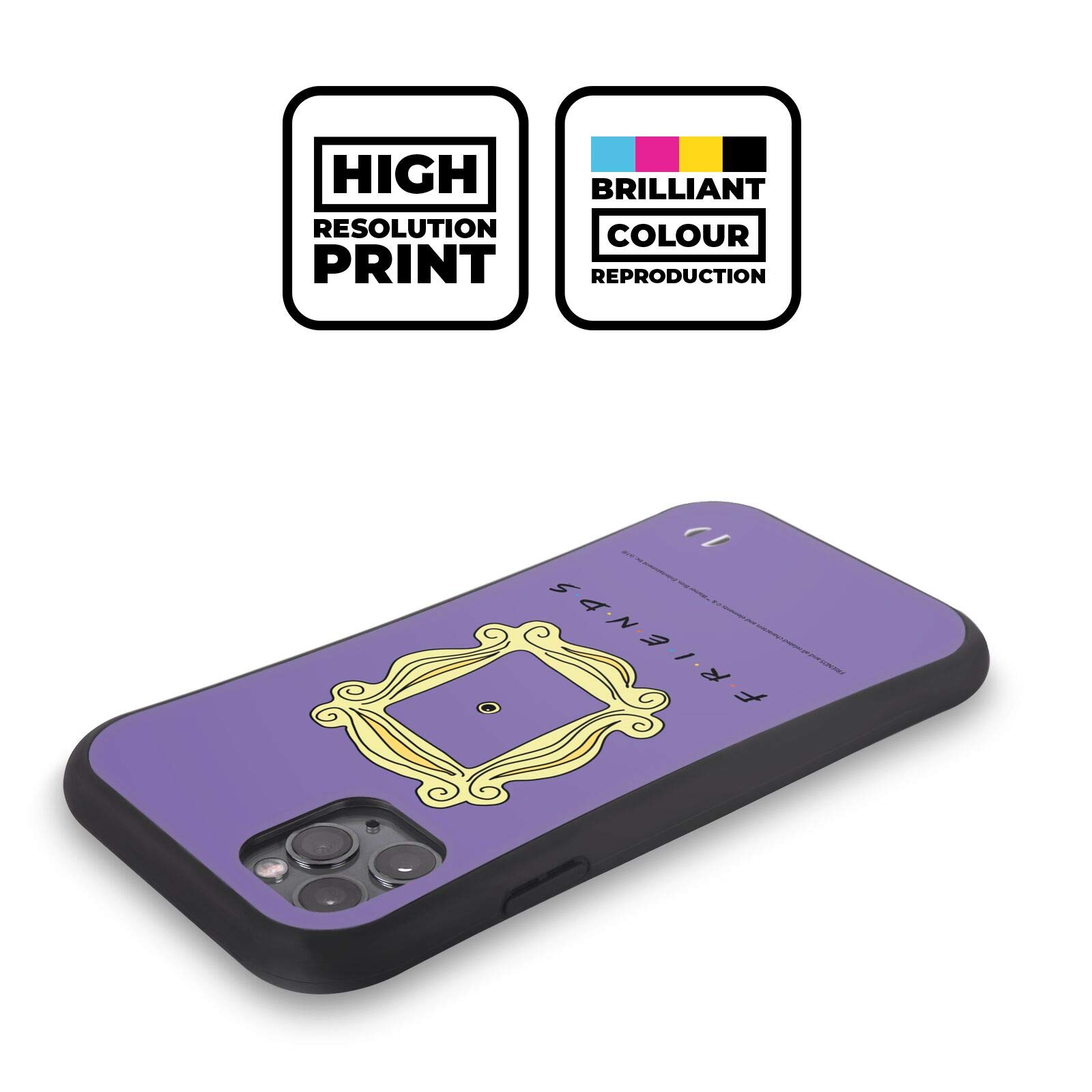 Officially Licensed Friends TV Show Peephole Frame Phone Case for iPhone 13 Pro Max - Durable Hybrid Cover with Iconic Design | Perfect for Fans, Gift Giving & Show Your Favorite Sitcom Style