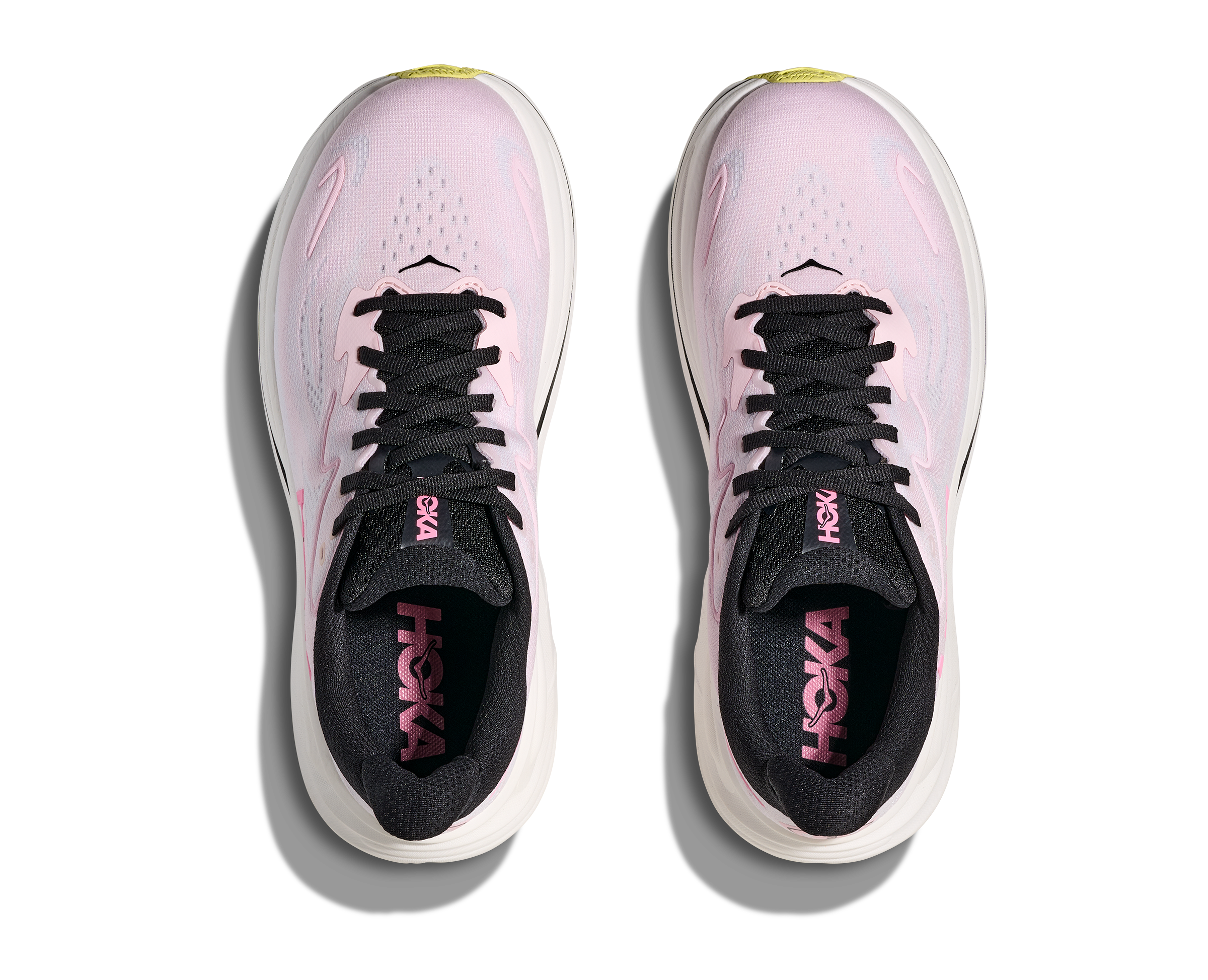 HOKA Women's Clifton 10 WIDE Running Shoes - Carnation/Starlight Glow Color - Lightweight Cushioned Sneakers for Walking, Jogging & Gym Workouts