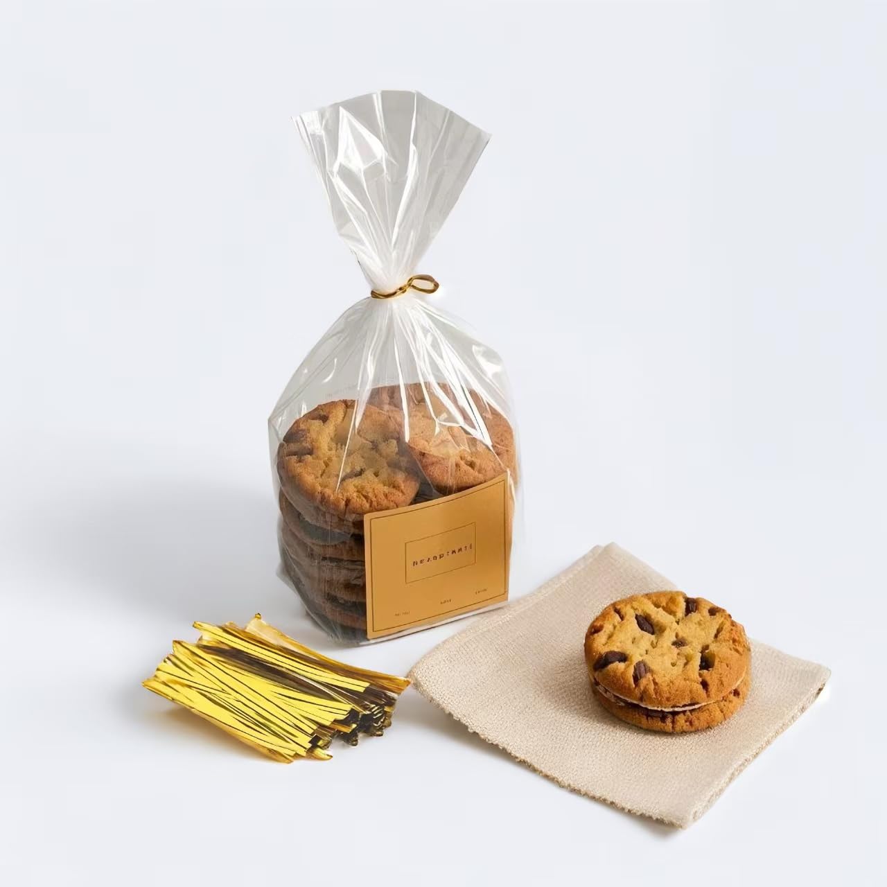 100Pcs 6x10 Inches Clear Cellophane Treat Bags with Twist Ties | Plastic Goodie Bags for Candy, Cookies, Bakery Treats & Party Favors | Perfect for Gift Packaging, Wedding Favors, Baby Showers & Birthday Parties