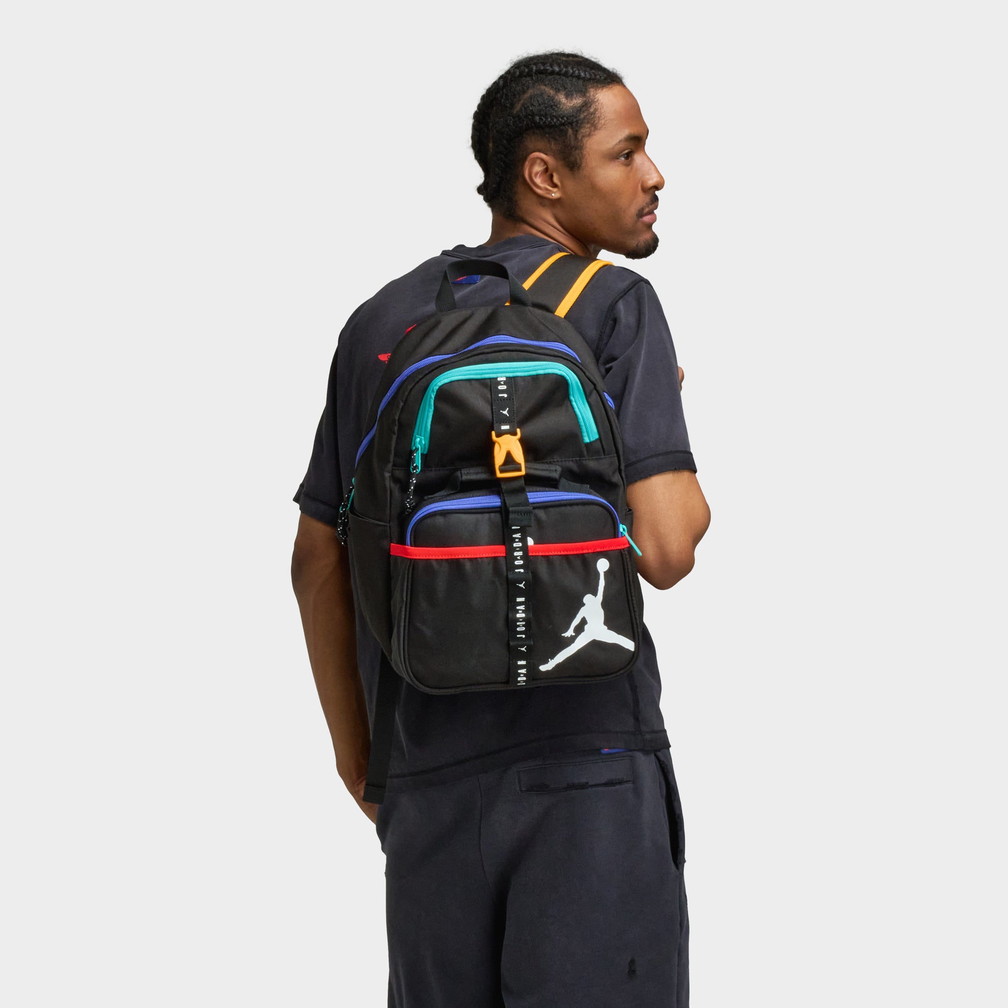 Original Air Jordan Lunch Backpack - White/Black School & Work Backpack for Men & Women - Stylish Durable Lunch Bag for Gym, Office & Travel