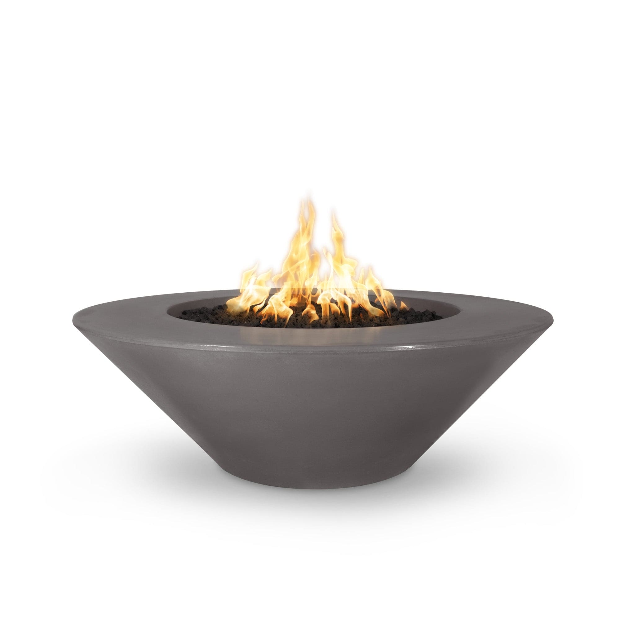 GFRC Concrete Fire Pit with Wide Ledge - Outdoor Patio, Garden, Backyard Fireplace for Camping & Relaxation