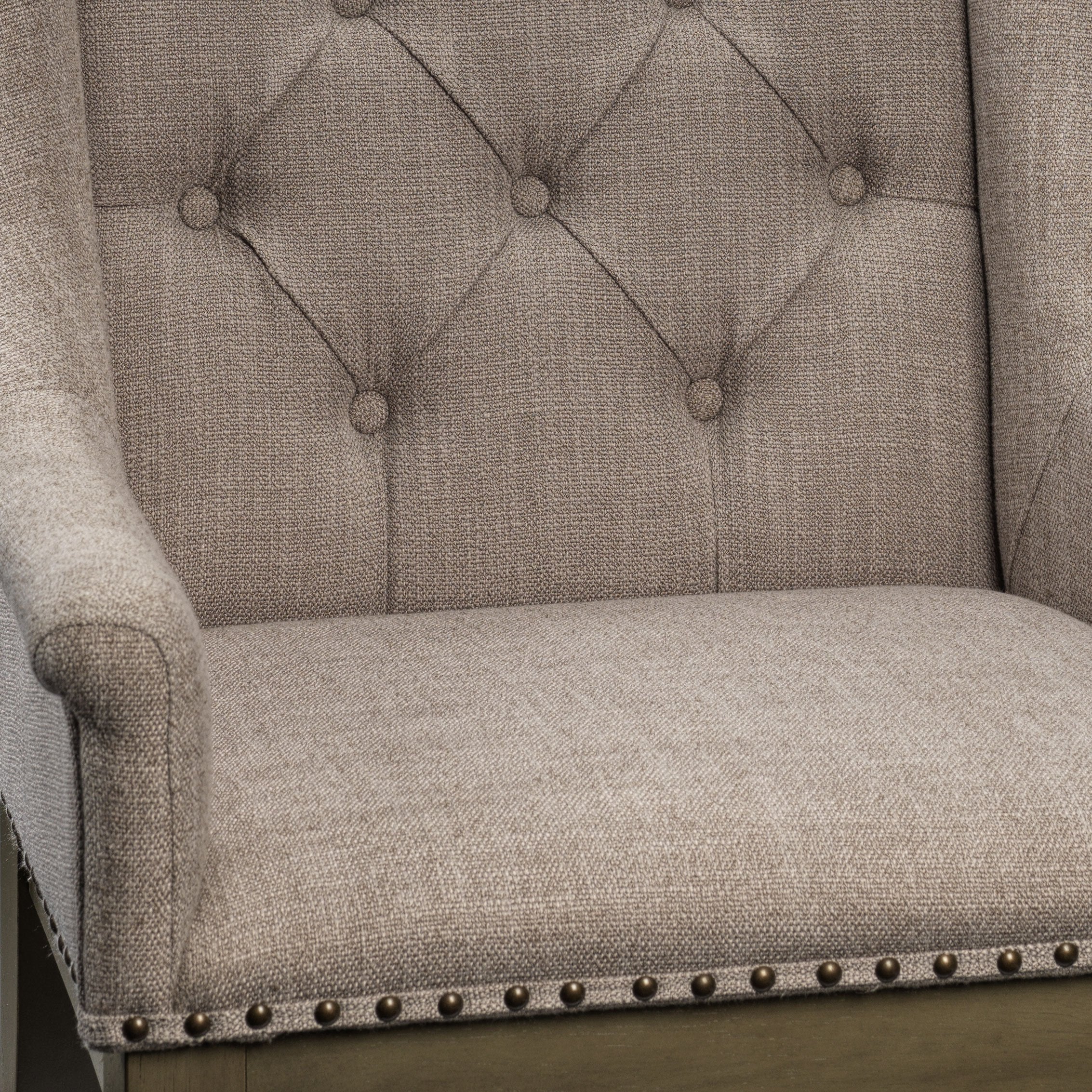 Cleopatra Armchair Light Brown - Elegant Accent Chair for Living Room, Bedroom, or Office Decor