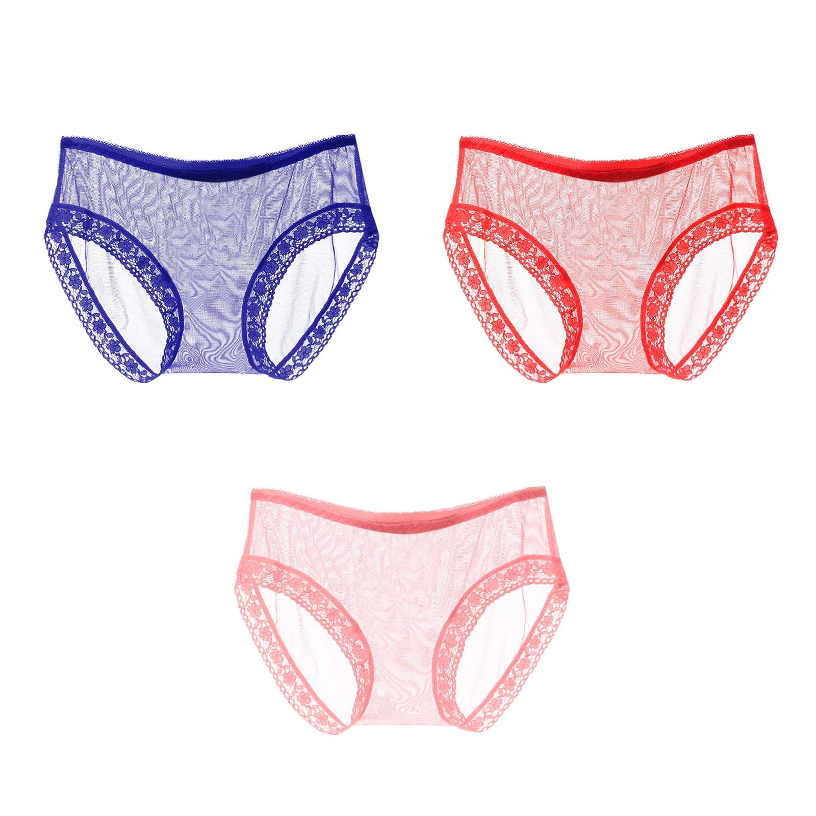 Sexy Black String Bikini Set - 3 Piece Lace Underwear with Mesh Waist for Women | Perfect for Beach, Pool Party & Honeymoon
