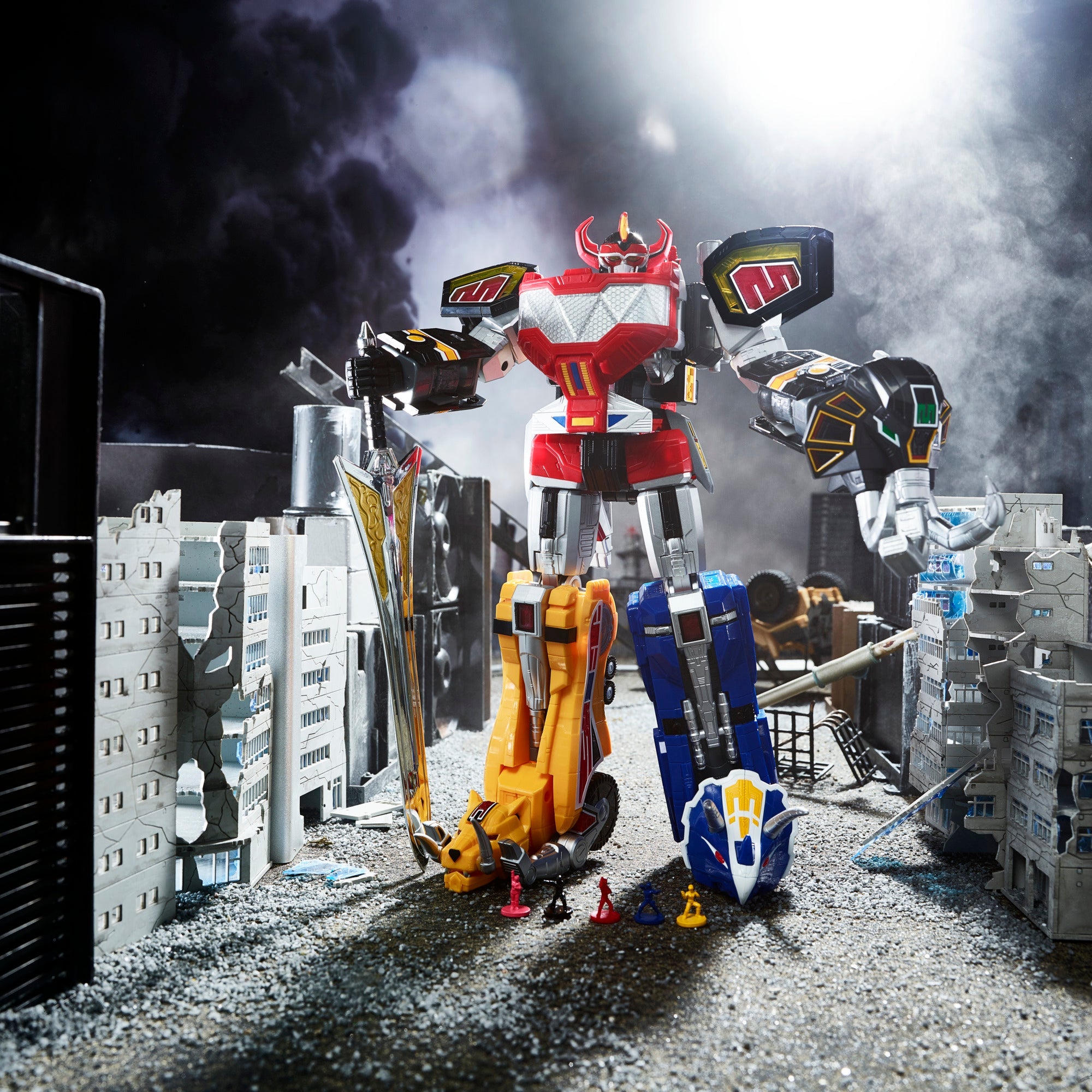 Mighty Morphin Dino Megazord Power Rangers Lightning Collection Zord Ascension Project 1:144 Scale Action Figure - Collectible Toy for Fans & Display - Perfect for Play, Gifts, and Home Decoration