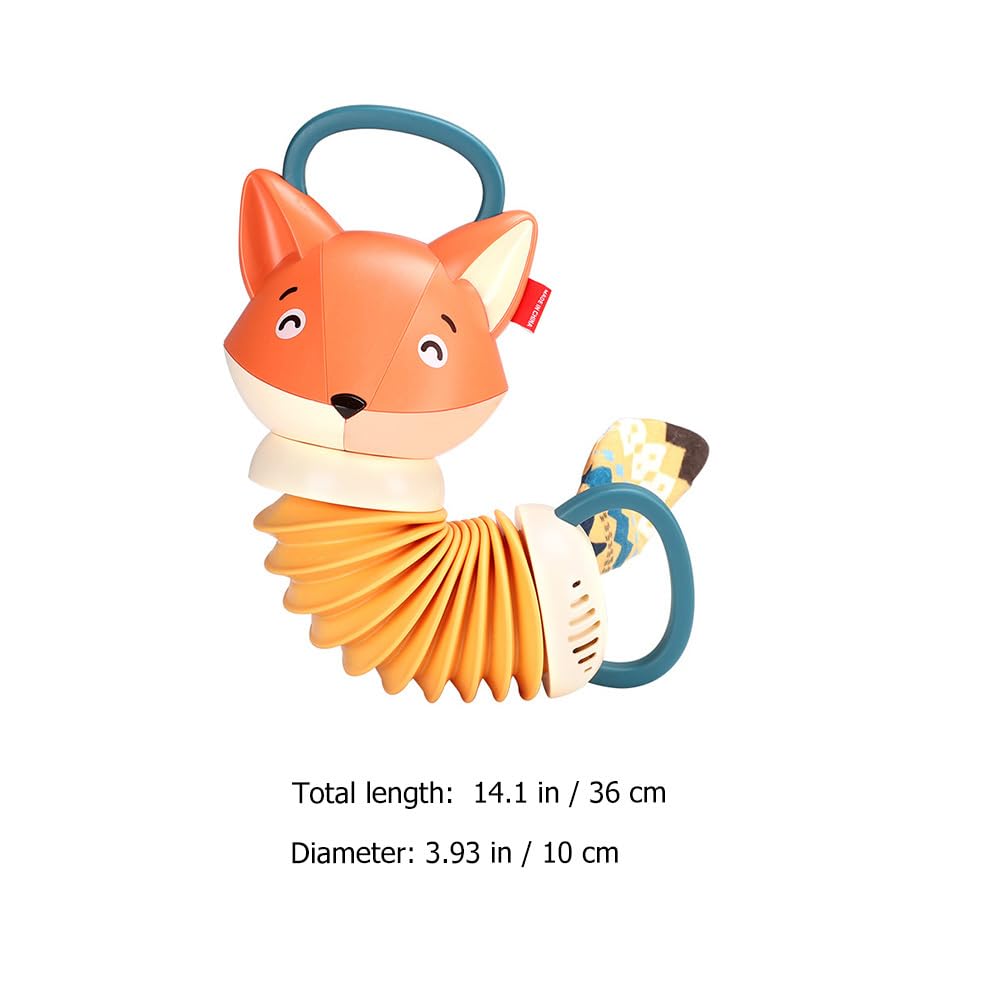 Kid Fox Concertina Toy - 1pc Orange Plastic Accordion Musical Instrument for Toddlers & Kids | Early Learning, Birthday Gift, Preschool Music Education