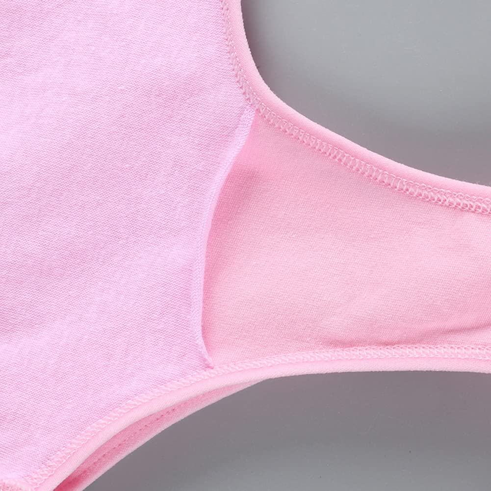 4-Pack Girls' Modern Cotton Bralette - Seamless Comfort Stretch Sports Bras for Kids & Teens - Soft Training Bras with Breathable Fabric - Perfect for School, Yoga, Dance & Everyday Wear