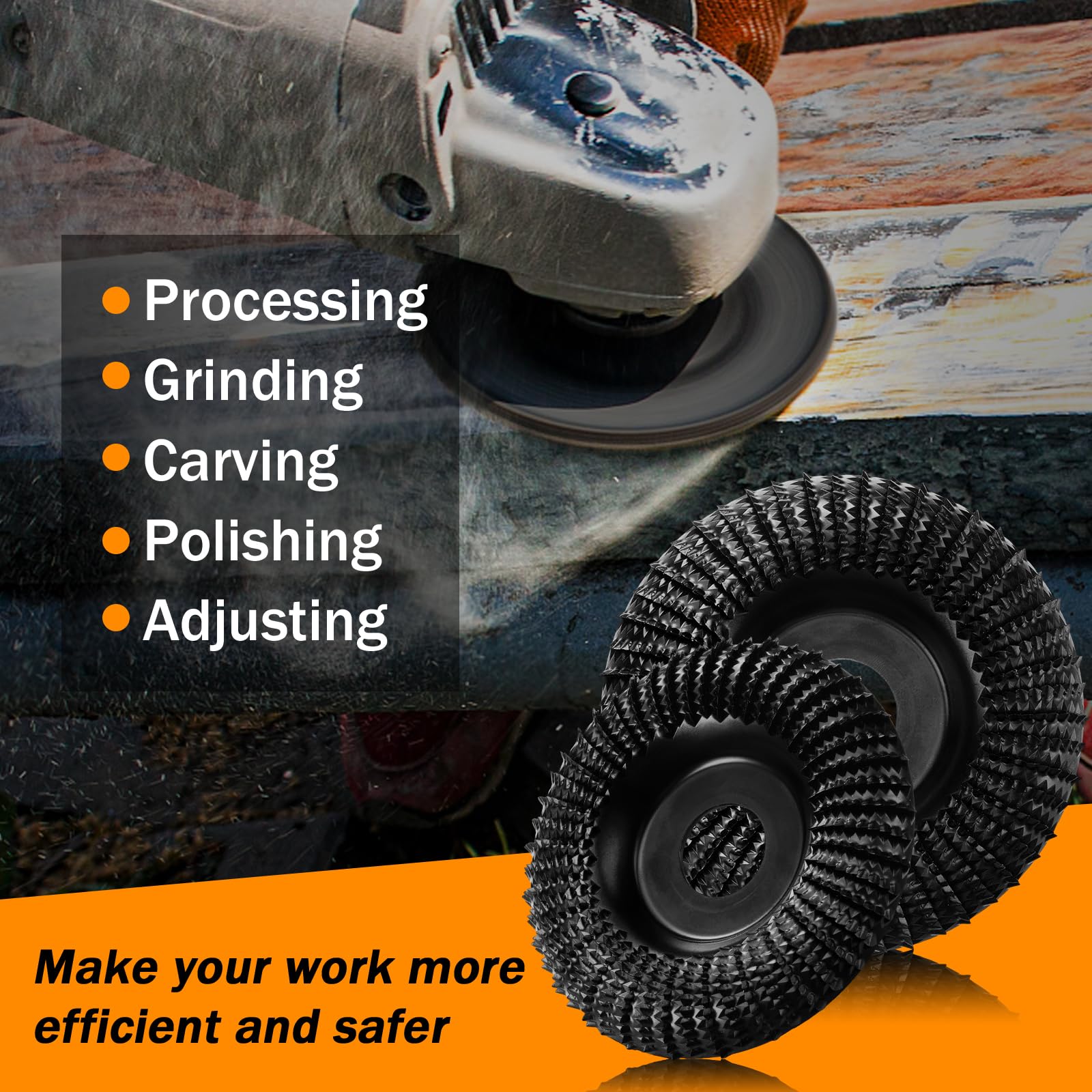 4.5 Inch Wood Carving Disc & Stump Grinder Wheel - 7/8