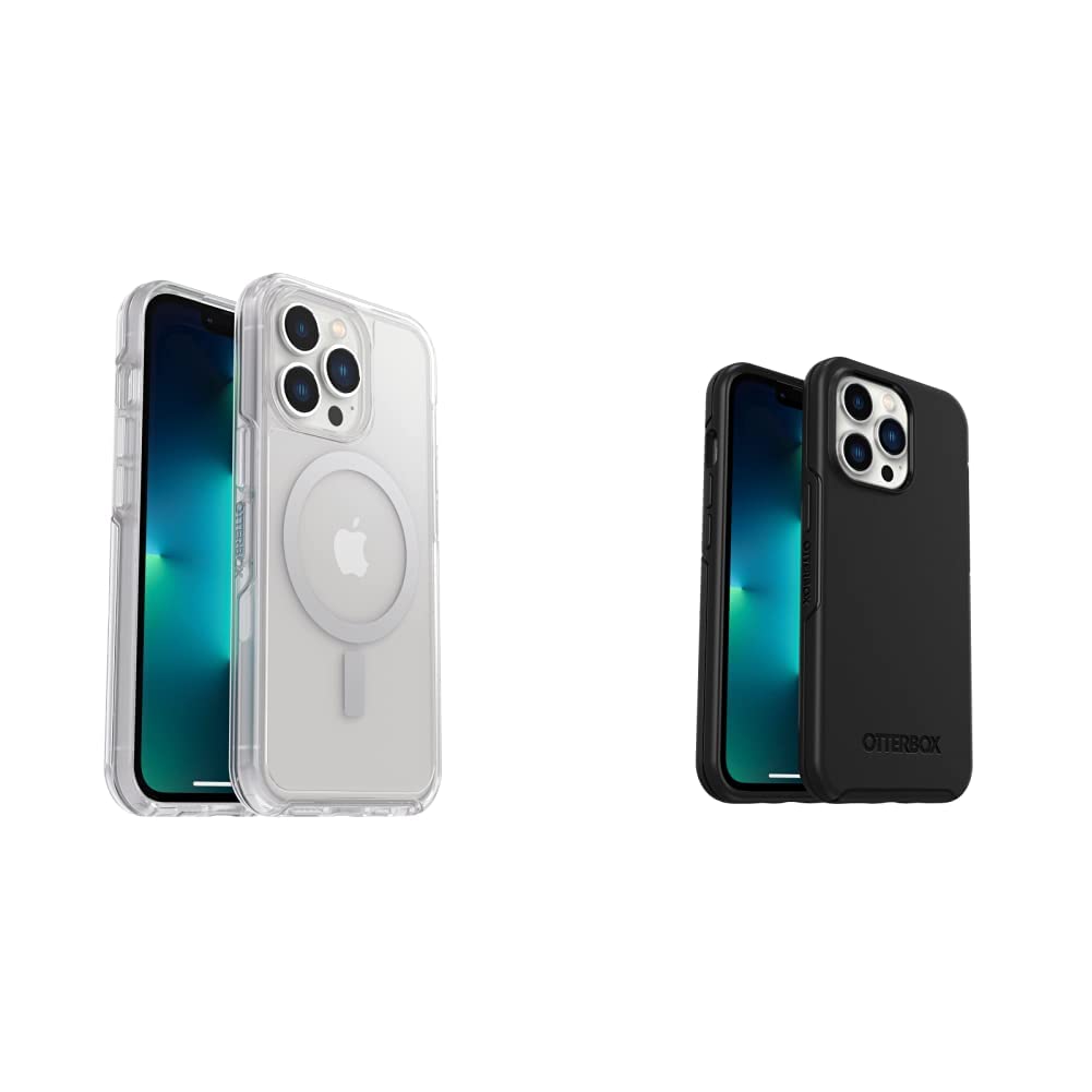 OtterBox Symmetry Series+ Clear Antimicrobial MagSafe Case for iPhone 13 Pro - Slim Protective Phone Cover with Drop Protection | Perfect for Daily Use, Work & Outdoor Activities