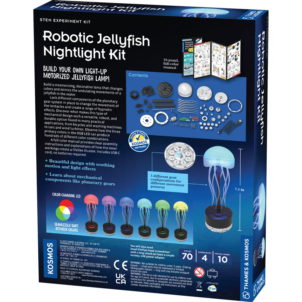 Robotic Jellyfish Nightlight Kit - DIY Glowing Ocean-Themed Project for Kids & Adults | Perfect for Bedrooms, Nurseries, and Relaxation Spaces | Coming Summer 2025