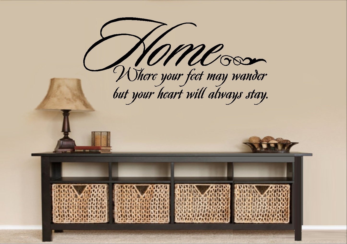 BestPricedDecals Home Where Your FEET May Wander - Removable Wall Decal Sticker for Home Decor, 13