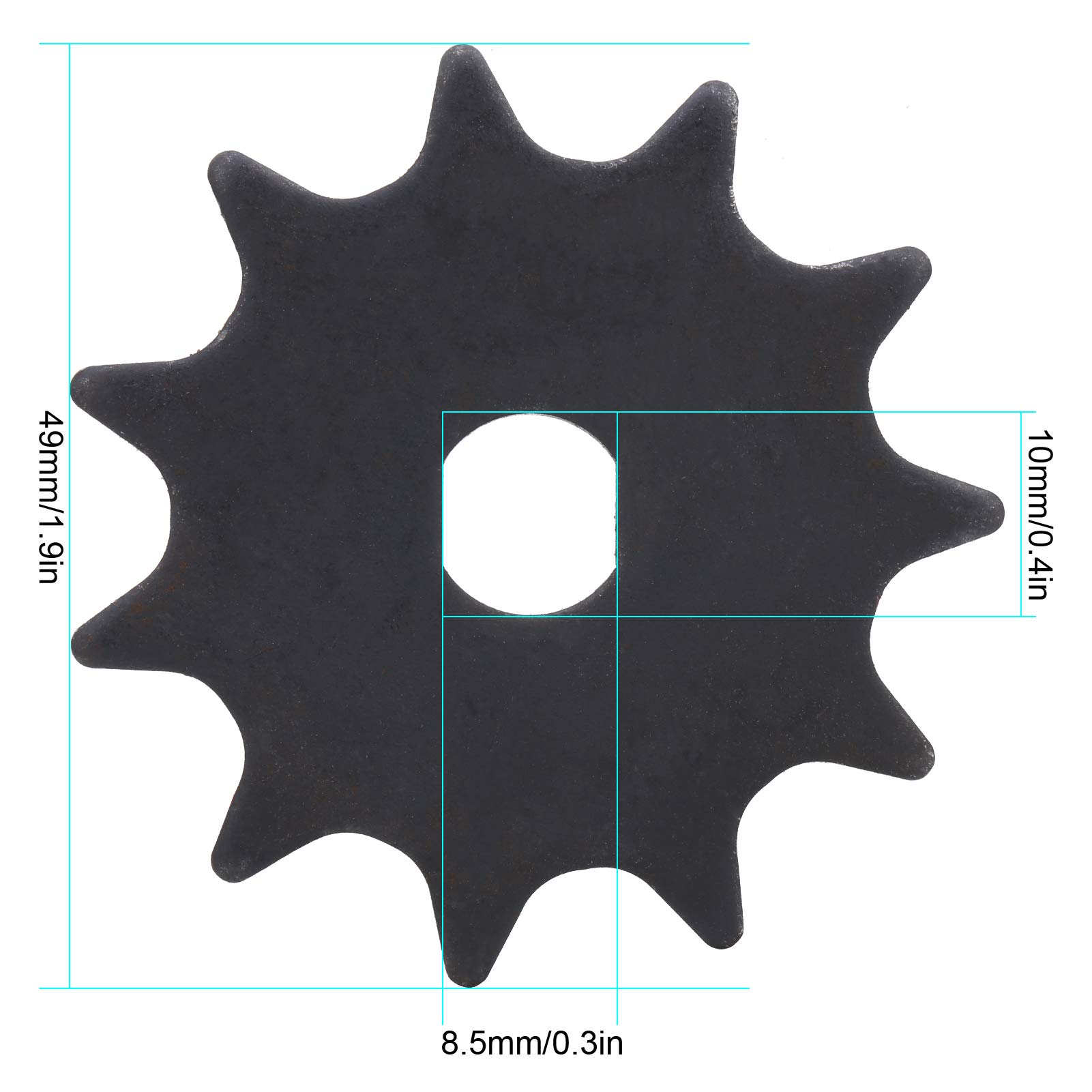 Dilwe 11-Tooth Steel Sprocket with H Holes for 1020 High Speed Motors | Bicycle Chainwheel Replacement Part | Perfect for Bike Repair, Motorcycle Maintenance & DIY Projects
