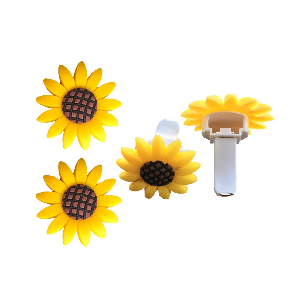 Sunflower Car Air Freshener Vent Clips - 4 Pack for Auto AC Decor