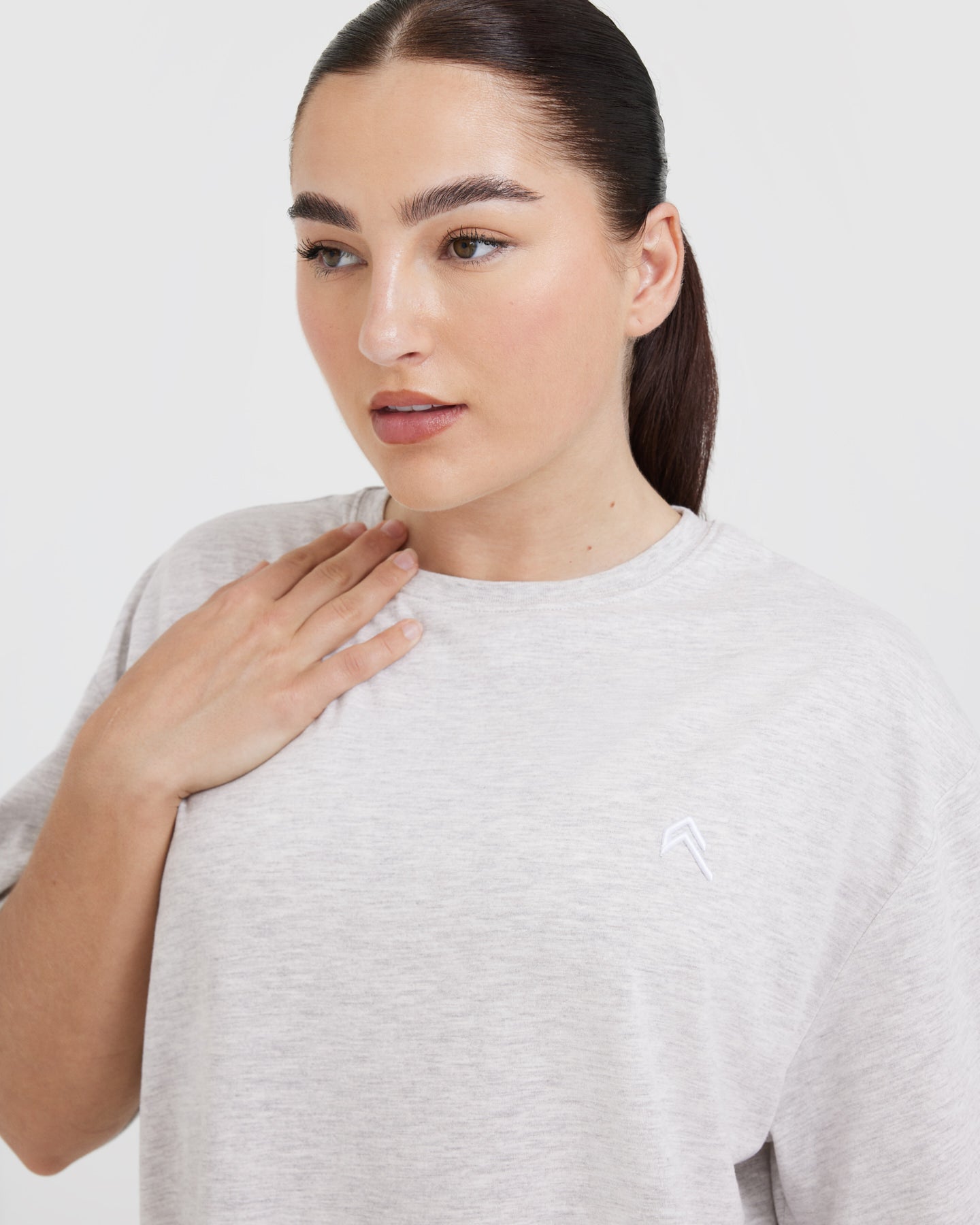 Classic Oversized Lightweight T-Shirt for Women & Men | Soft Cotton Comfort Fit | Grey Marl | Casual Wear, Lounge & Street Style Outfits
